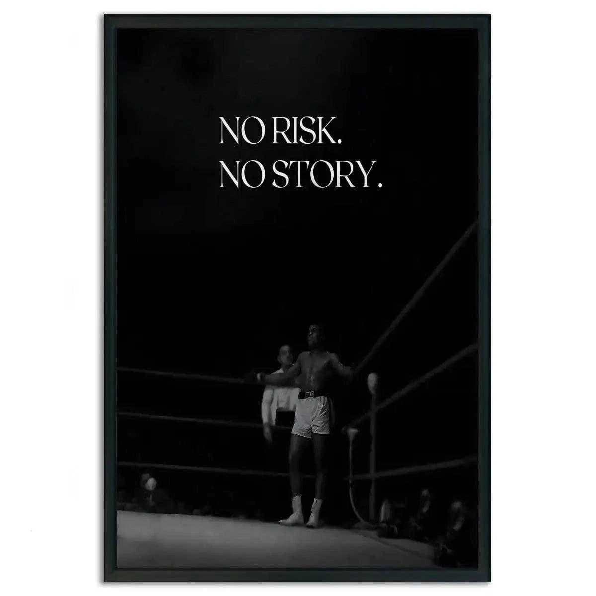 No risk. No story. - Leinwandbild Motivation SimpleCanvas Canvas