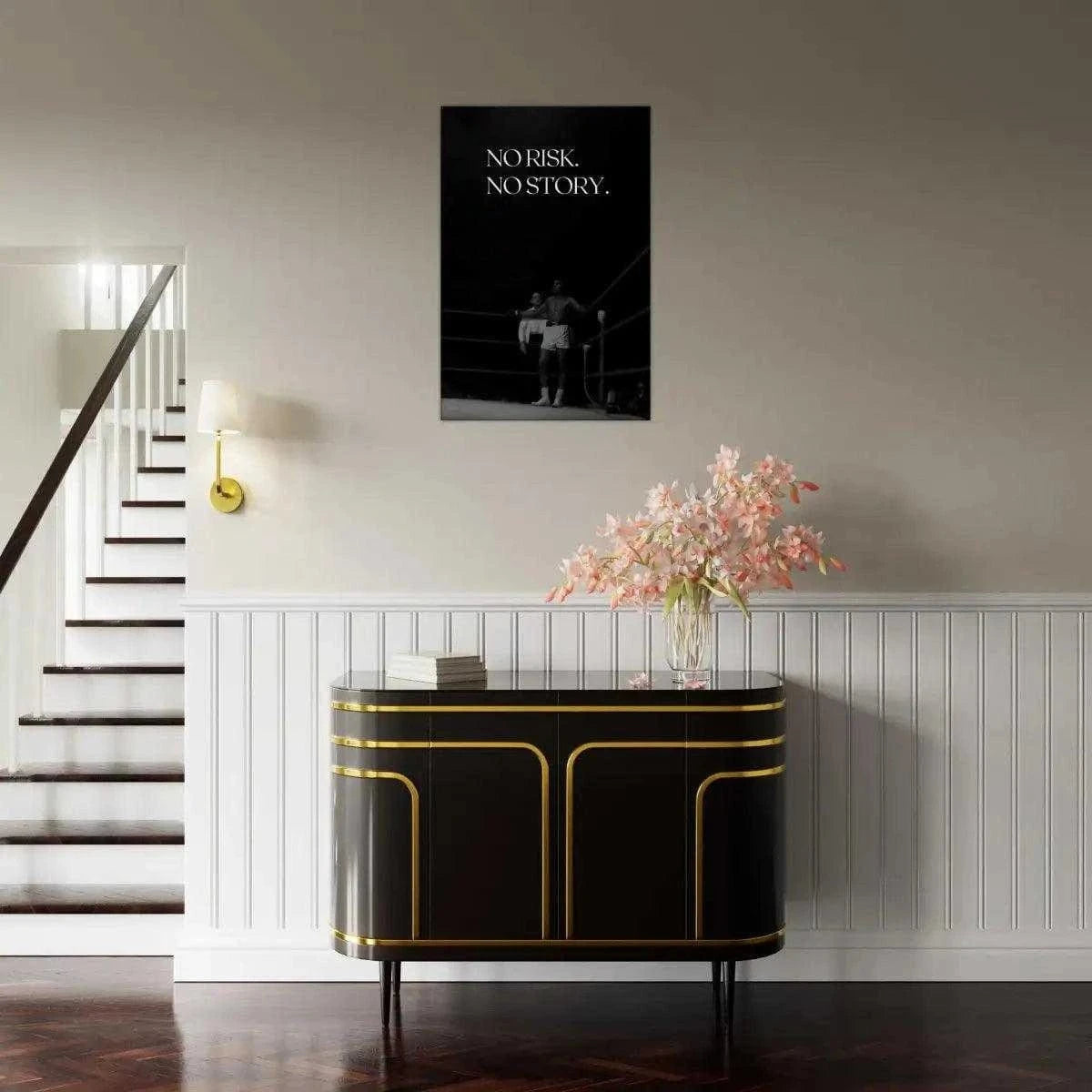 No risk. No story. - Leinwandbild Motivation SimpleCanvas Canvas