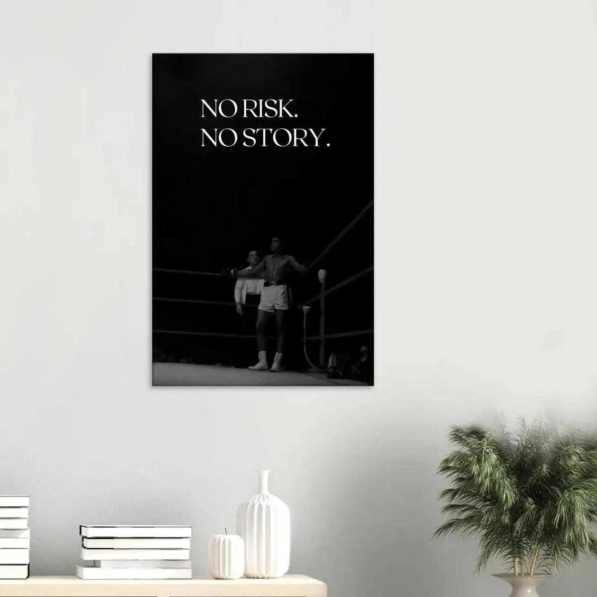 No risk. No story. - Leinwandbild Motivation SimpleCanvas Canvas