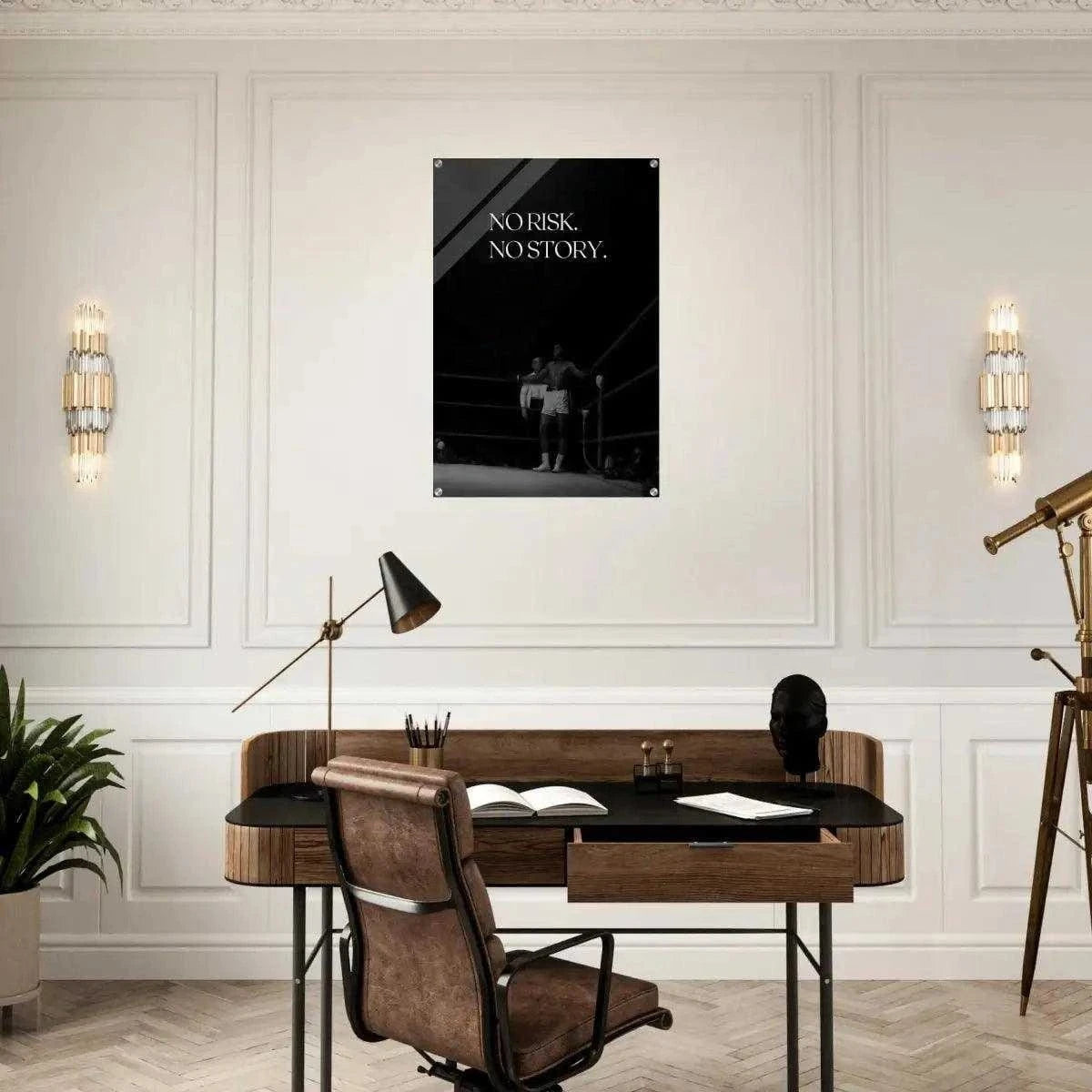 No risk. No story. - Leinwandbild Motivation SimpleCanvas Canvas