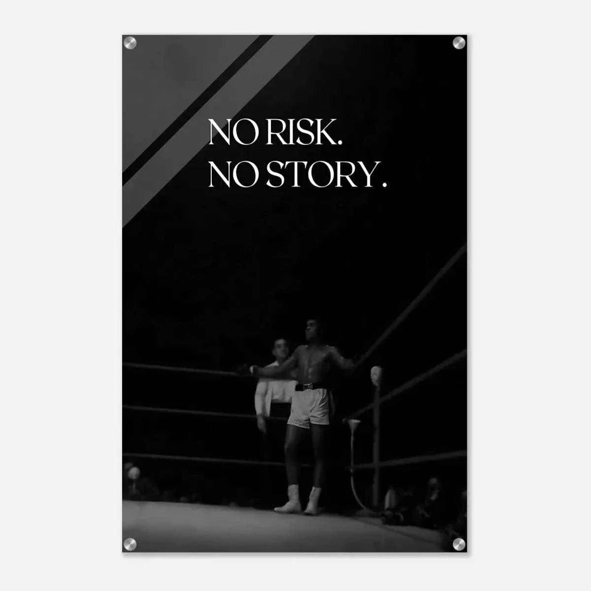 No risk. No story. - Leinwandbild Motivation SimpleCanvas Canvas