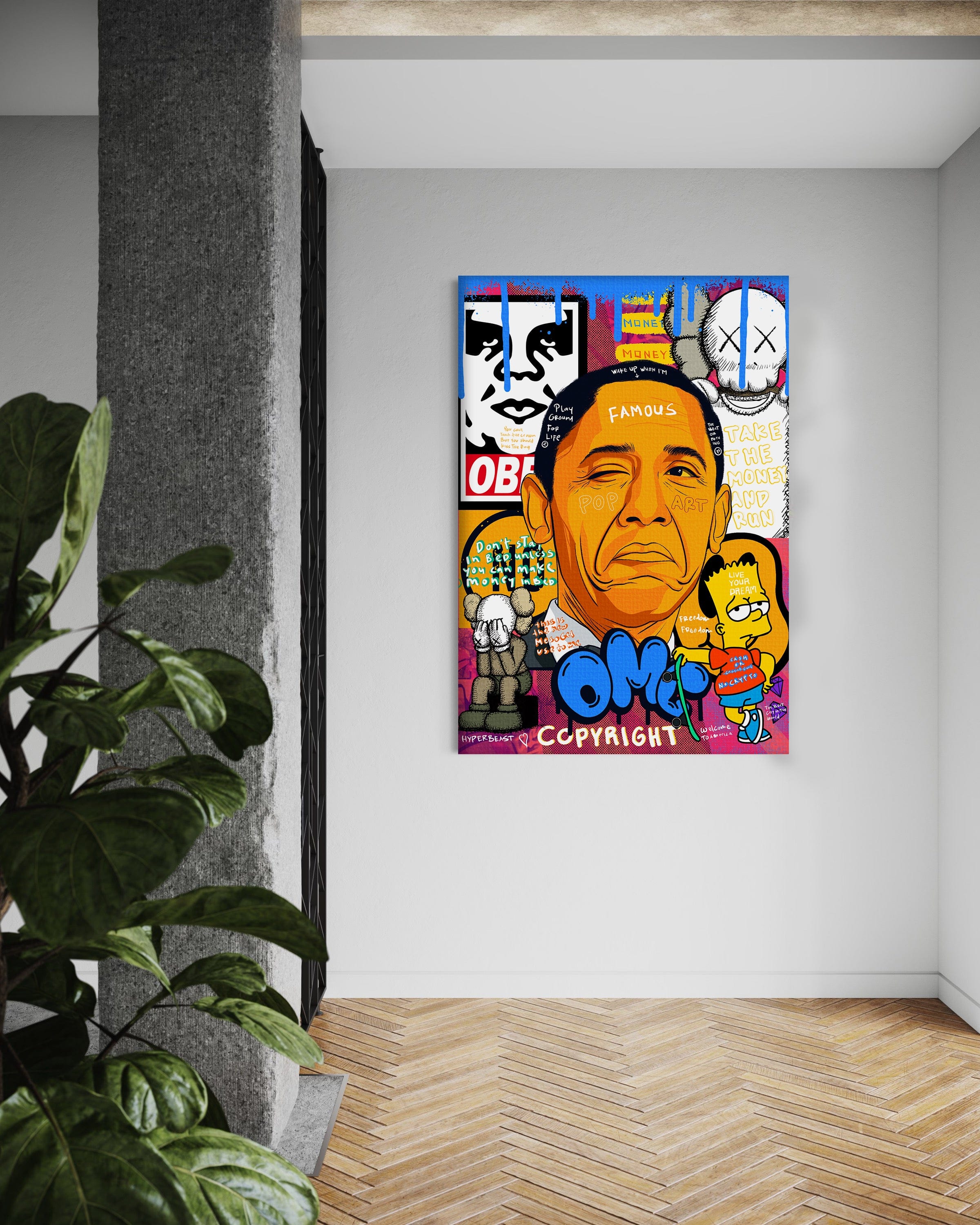 Obama - Leinwandbild Pop Art Mildwords Canvas