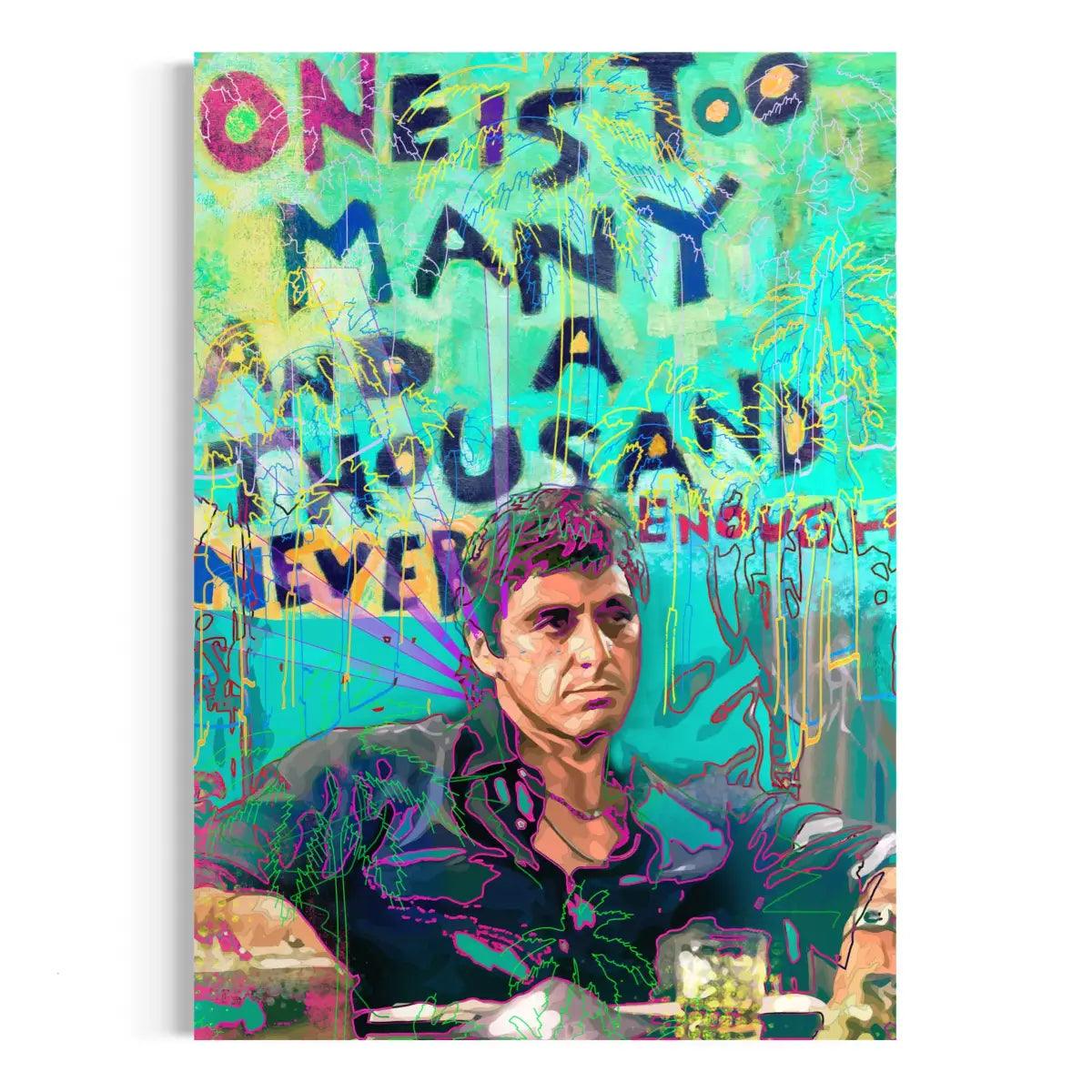 One is too many - Pacino - Leinwandbild Pop Art - - al pacino wall art Bambi wall art canvas dagobert duck wall art dagobert pop art disney pop art disney wall art Foto auf Leinwand heroesberlinpopart leinwandbilder mickey mouse pop art mickey und minnie mouse pop art pop art canvas simpson wall art the dark knight wall art wandbilder