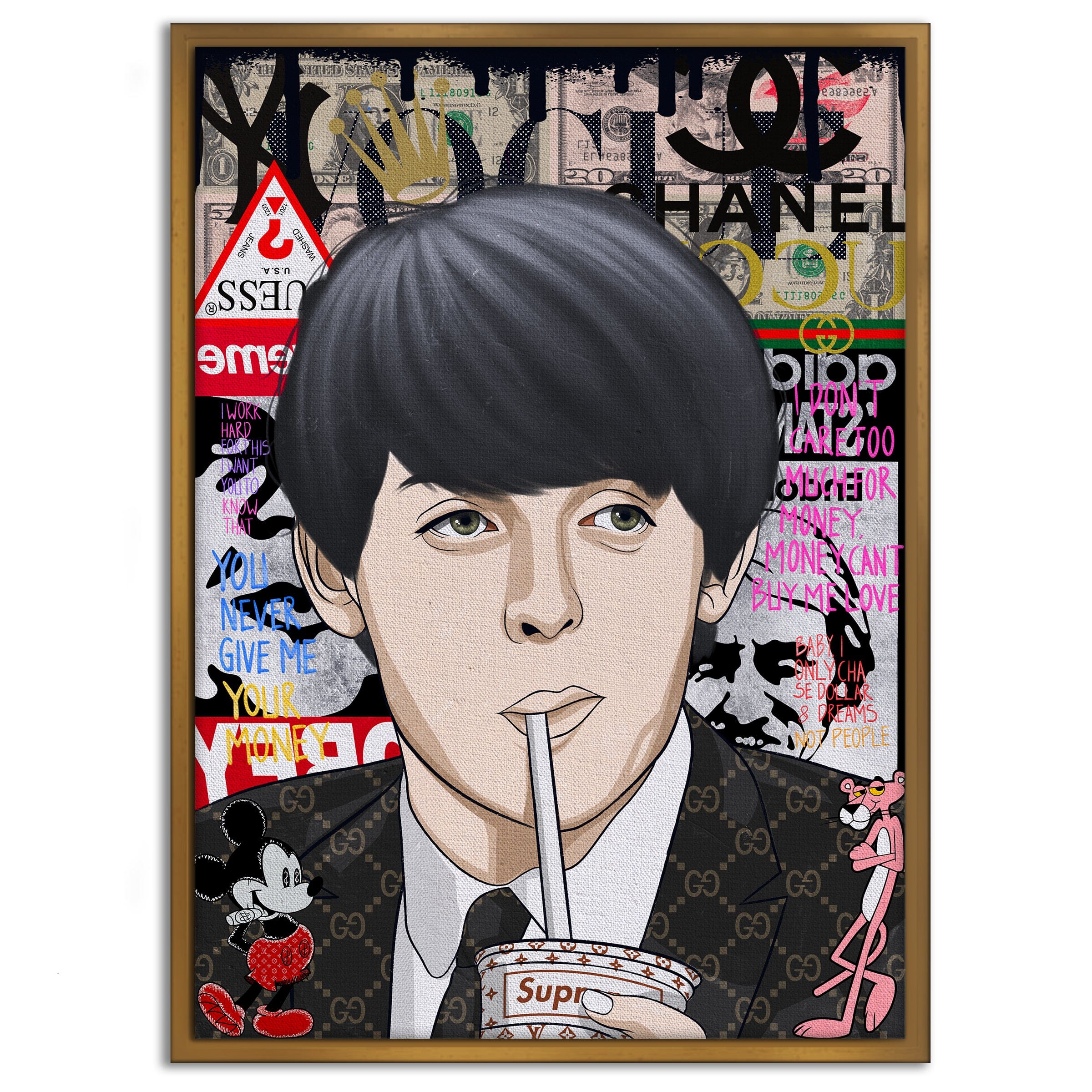 Paul McCartney - Leinwandbild Pop Art Mildwords Canvas