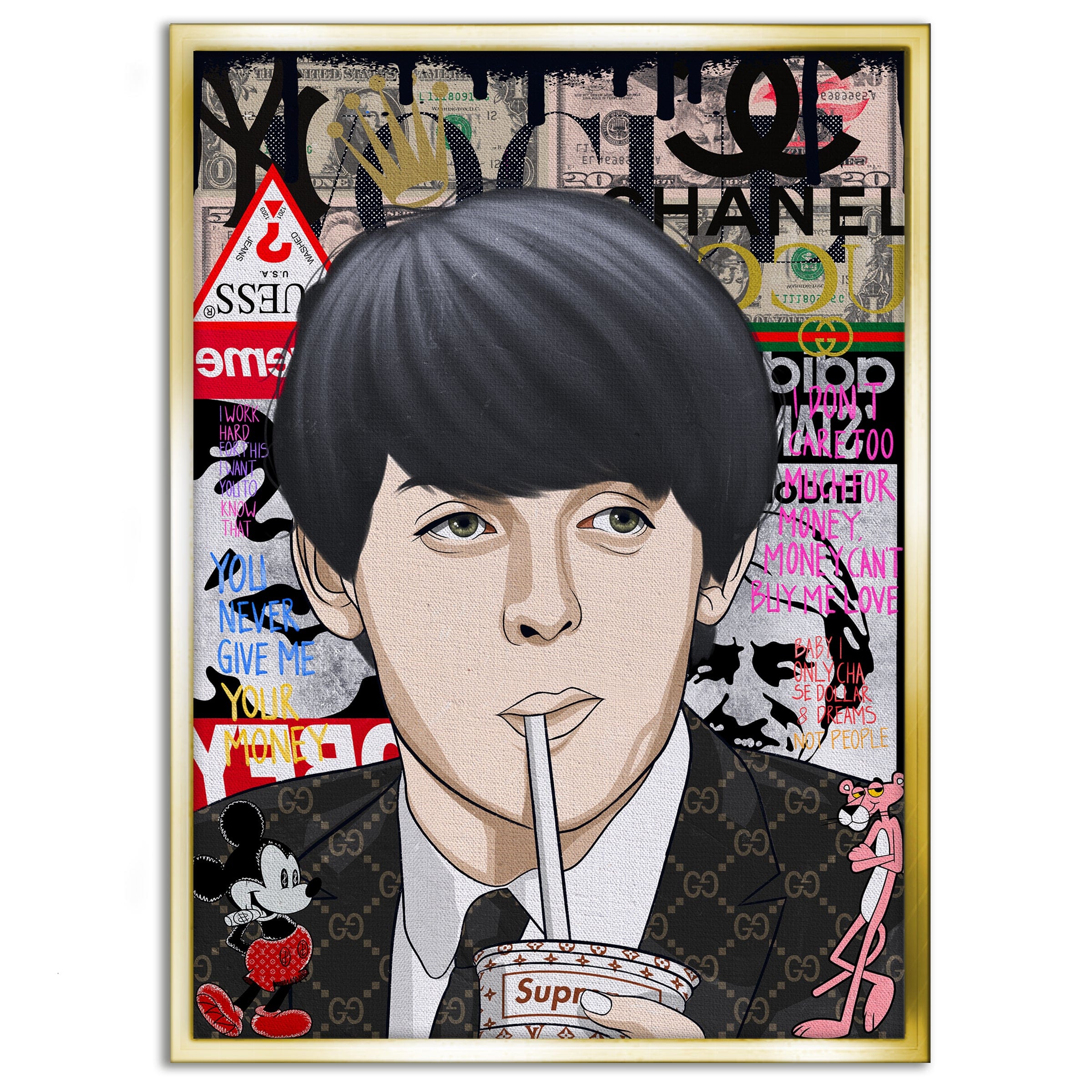 Paul McCartney - Leinwandbild Pop Art Mildwords Canvas