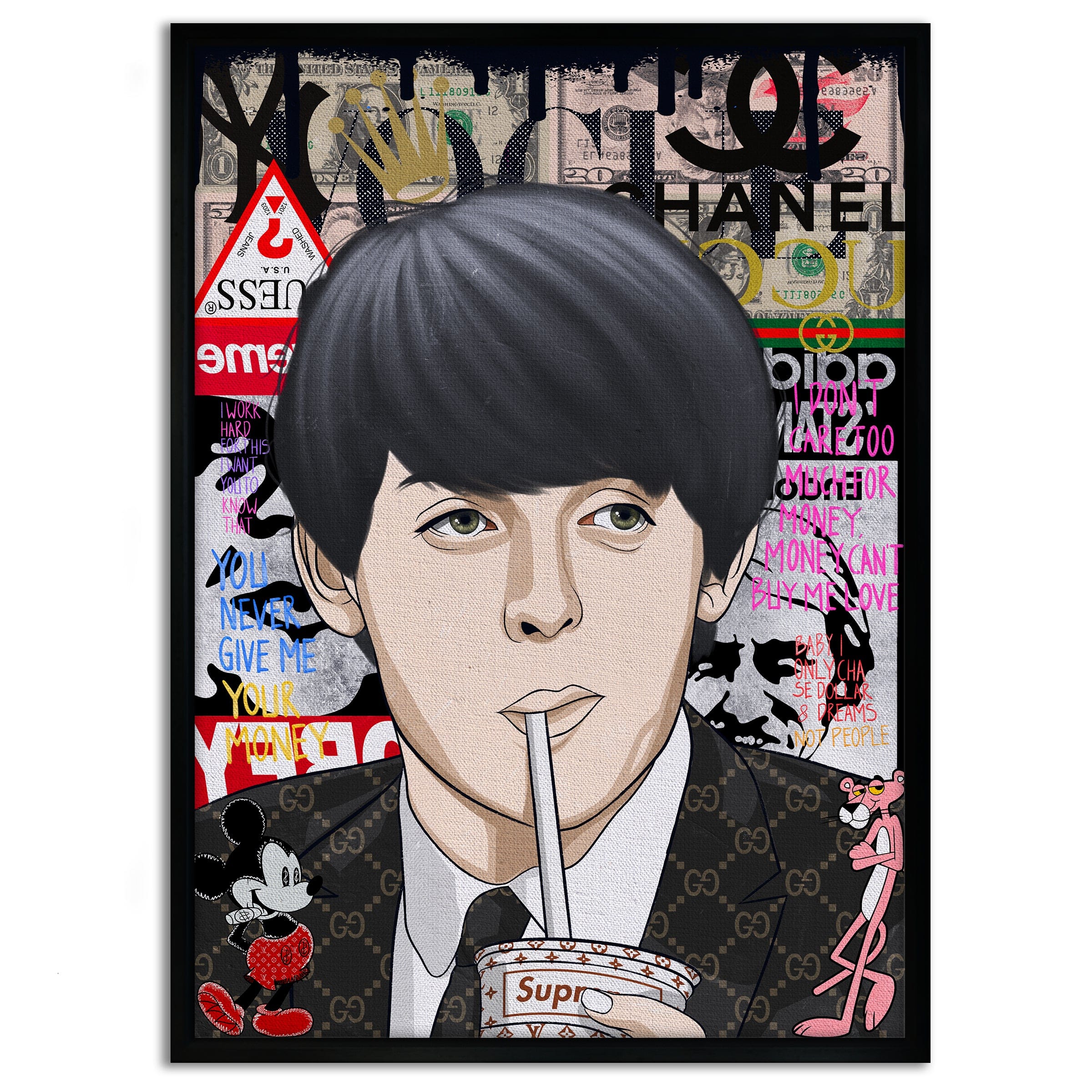 Paul McCartney - Leinwandbild Pop Art Mildwords Canvas