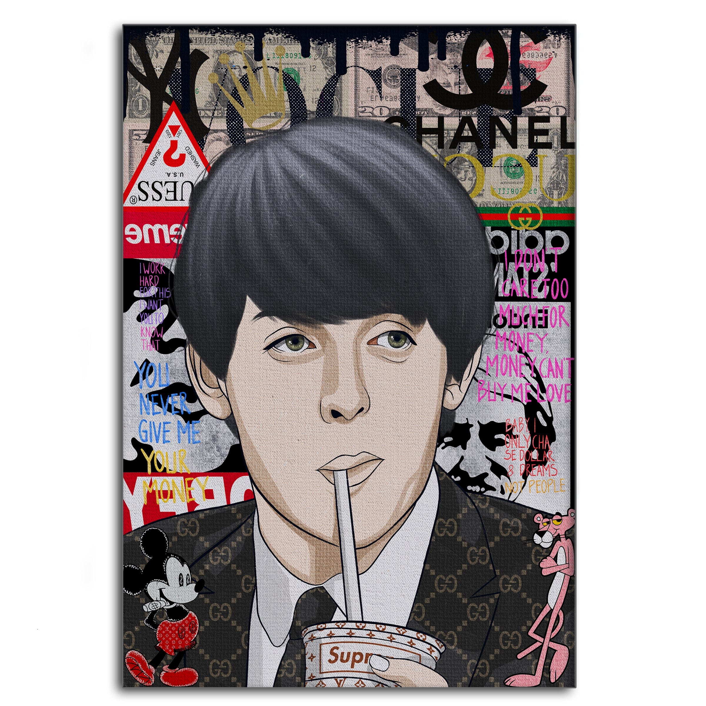 Paul McCartney - Leinwandbild Pop Art Mildwords Canvas