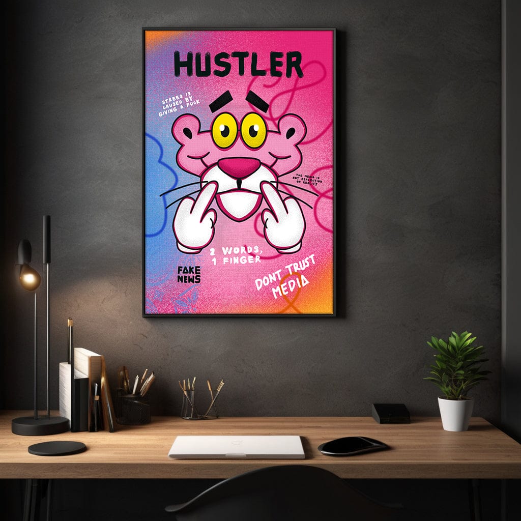 Pink Panther Hustler - Leinwandbild Pop Art Mildwords Canvas