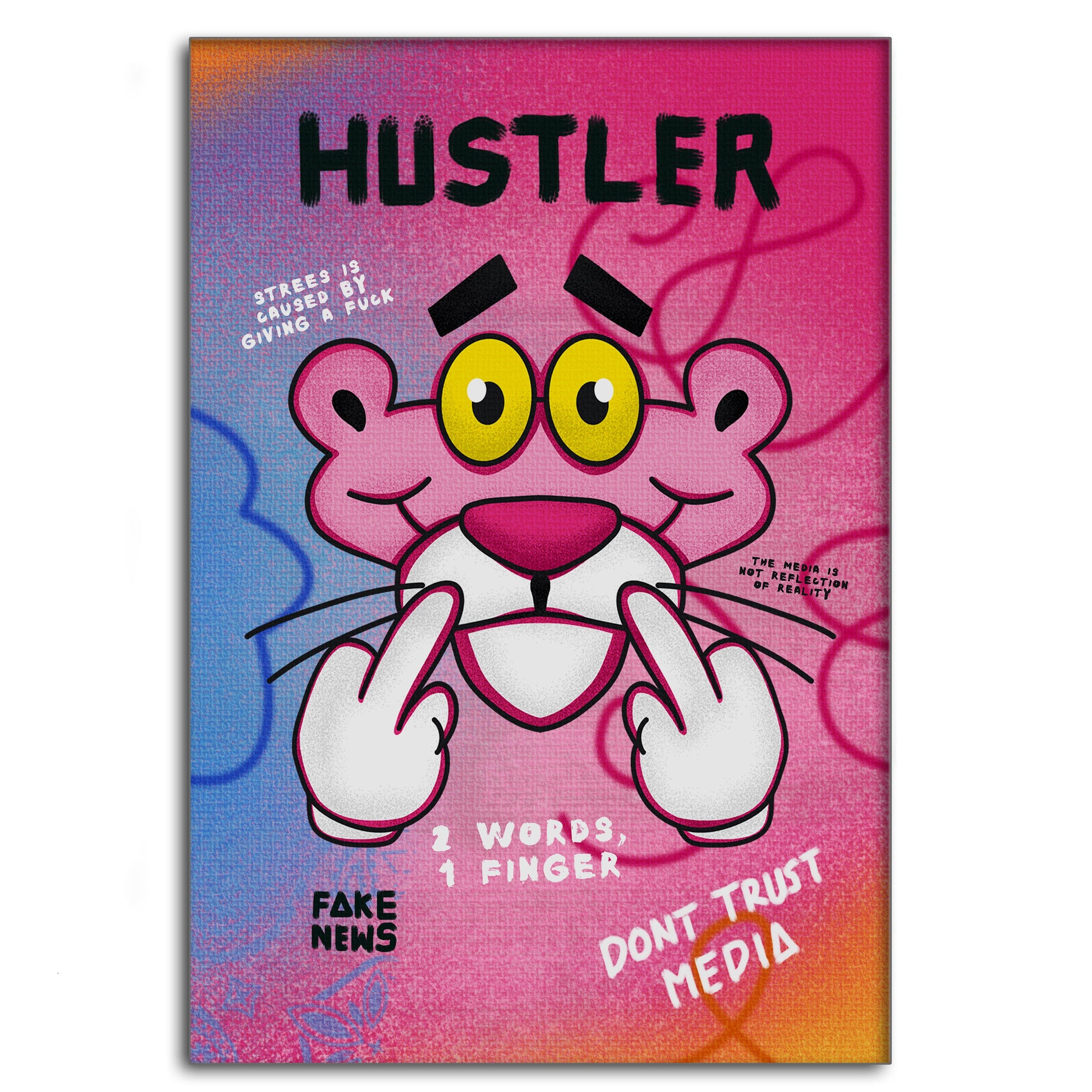 Pink Panther Hustler - Leinwandbild Pop Art Mildwords Canvas