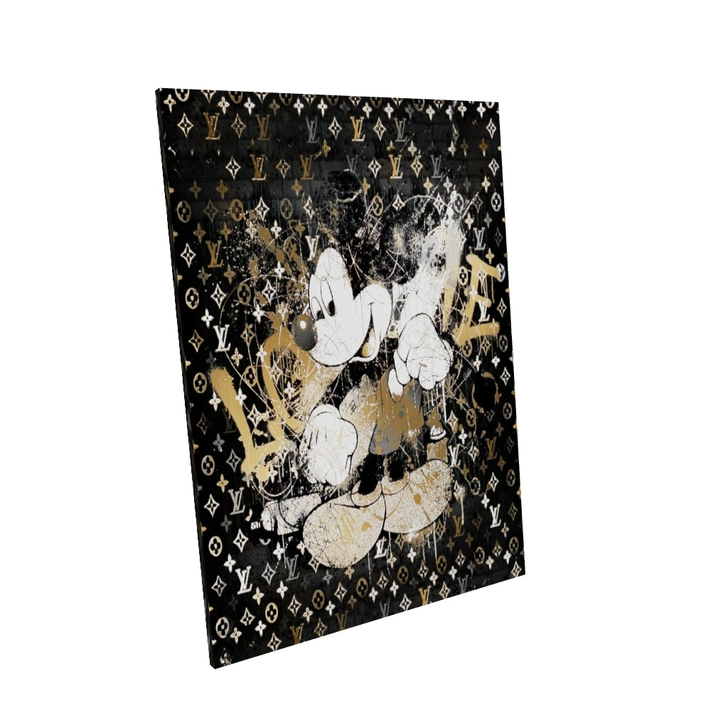 Vintage Mickey - Leinwandbild Luxuriös