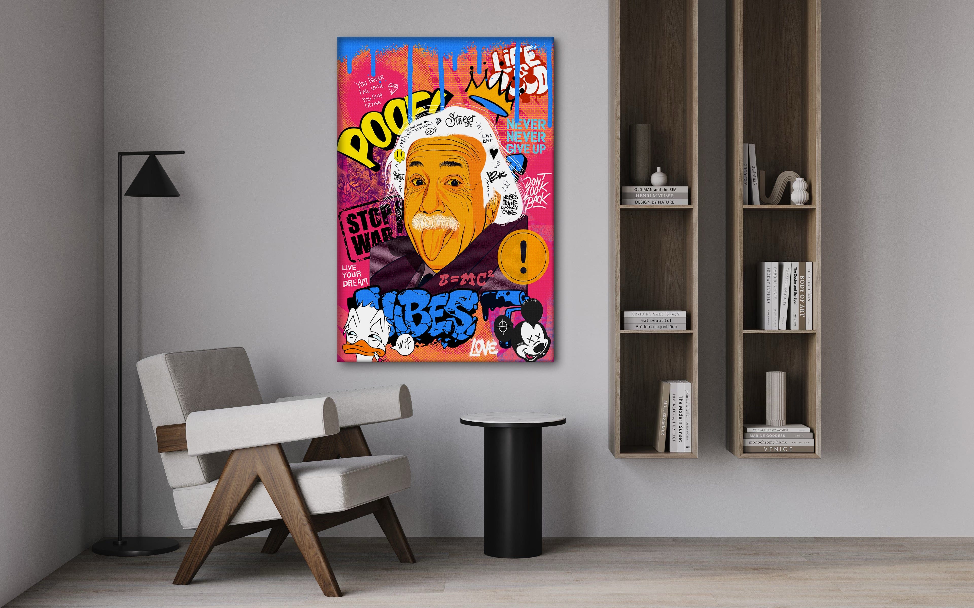 Professor Einstein - Leinwandbild Pop Art Mildwords Canvas