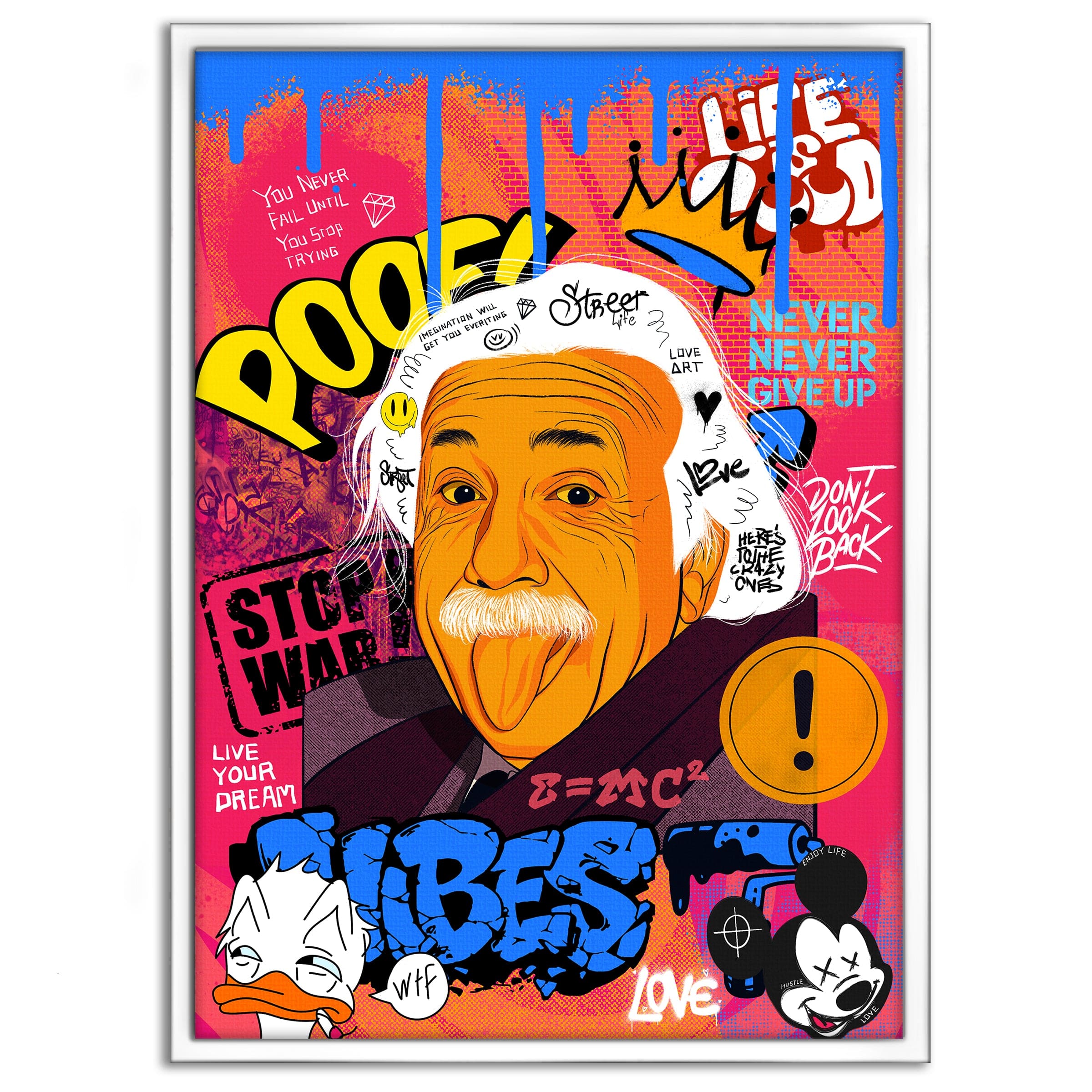 Professor Einstein - Leinwandbild Pop Art Mildwords Canvas