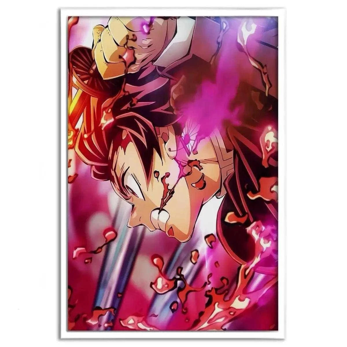 Purple Tanjiro - Demon Slayer - Anime Leinwandbild SimpleCanvas Canvas