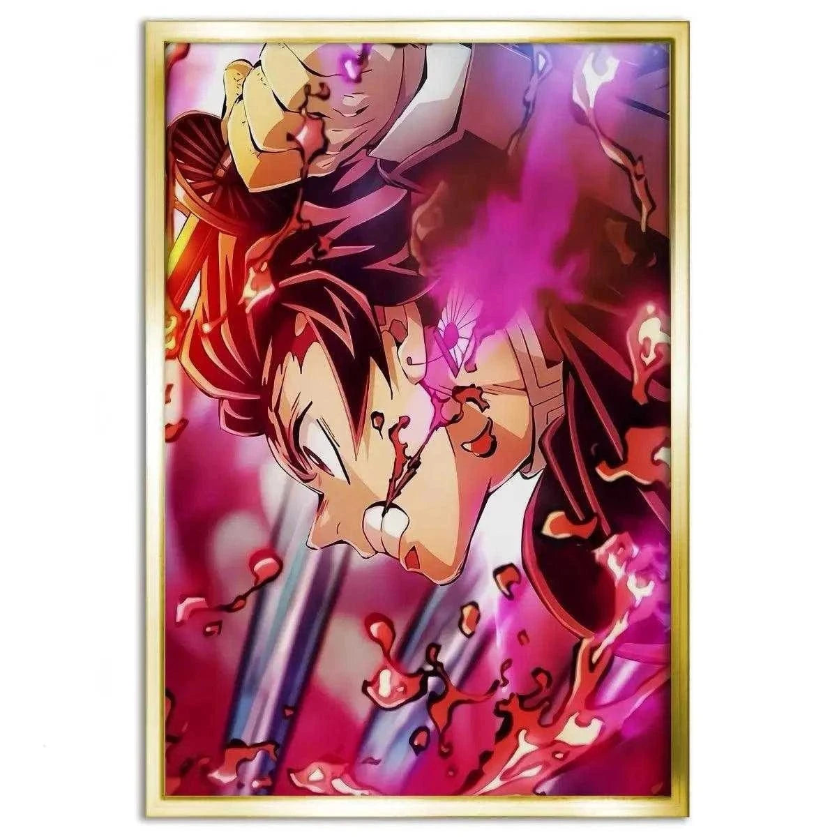 Purple Tanjiro - Demon Slayer - Anime Leinwandbild SimpleCanvas Canvas