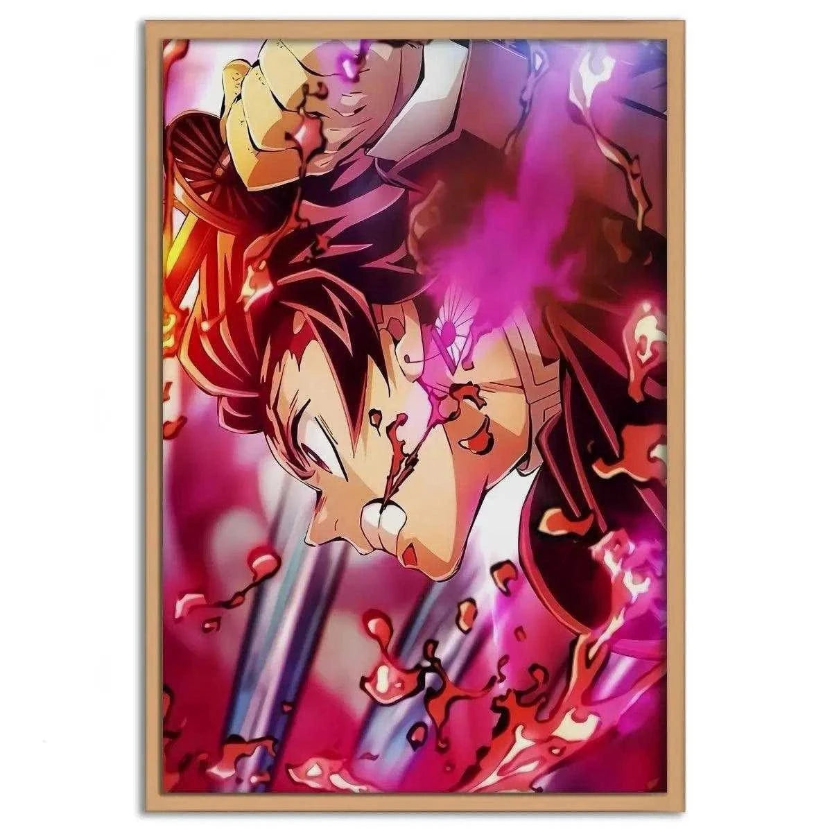 Purple Tanjiro - Demon Slayer - Anime Leinwandbild SimpleCanvas Canvas