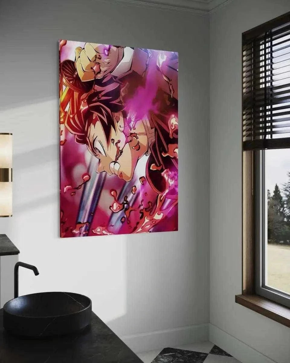 Purple Tanjiro - Demon Slayer - Anime Leinwandbild SimpleCanvas Canvas