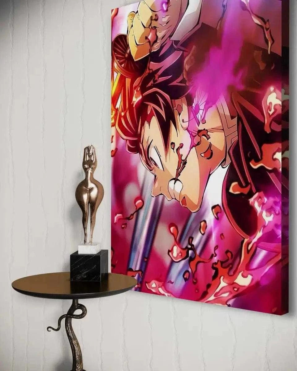 Purple Tanjiro - Demon Slayer - Anime Leinwandbild SimpleCanvas Canvas