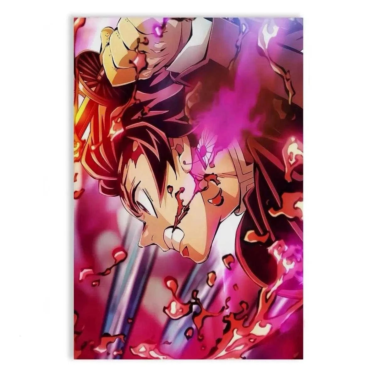 Purple Tanjiro - Demon Slayer - Anime Leinwandbild SimpleCanvas Canvas