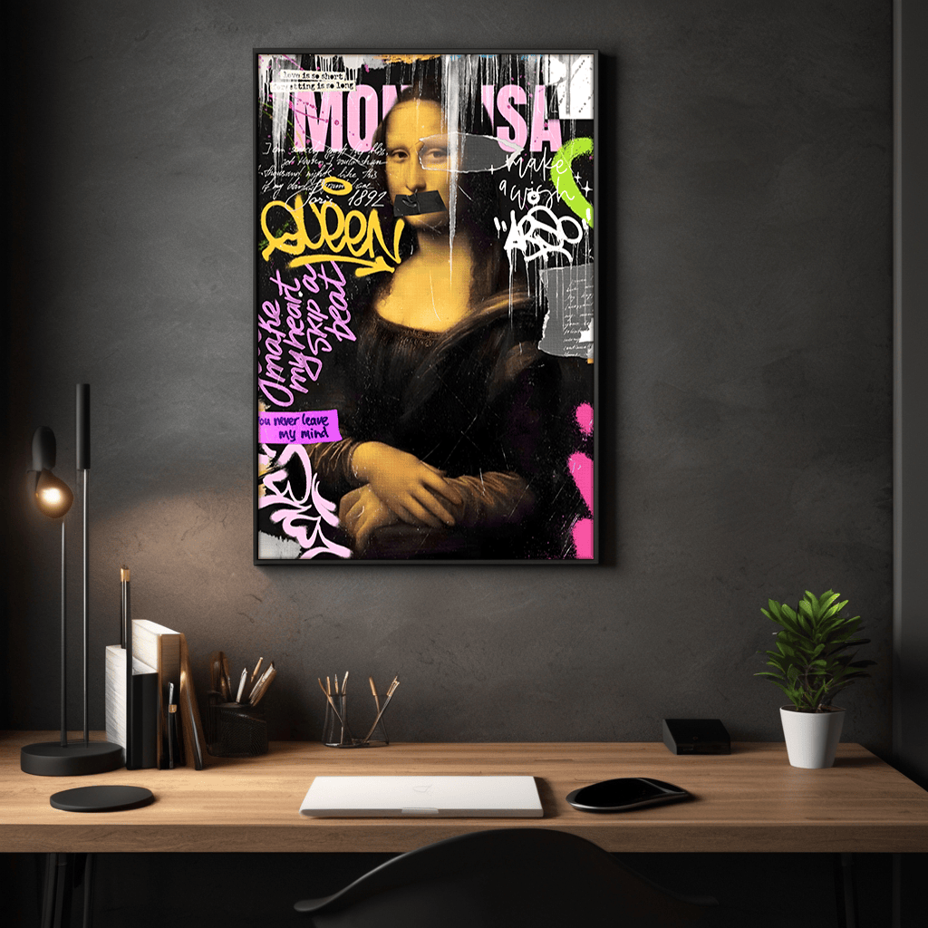 Queen Mona - Leinwandbild Pop Art/Street Art HeryKurni Canvas