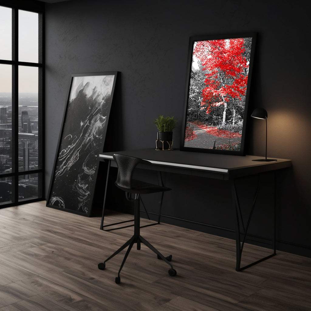 Red Autumn - Leinwandbild Landschaft SimpleCanvas Canvas