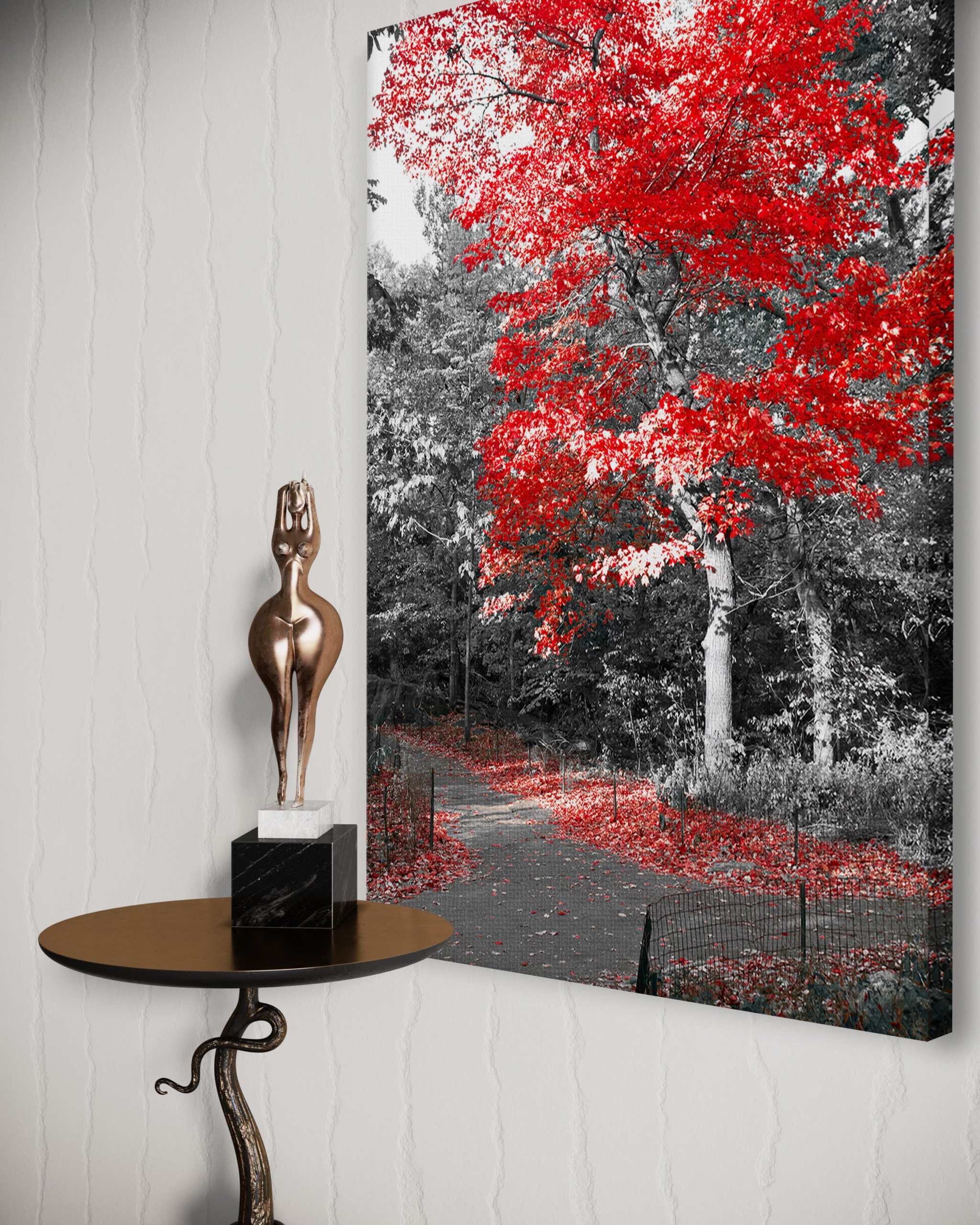 Red Autumn - Leinwandbild Landschaft SimpleCanvas Canvas