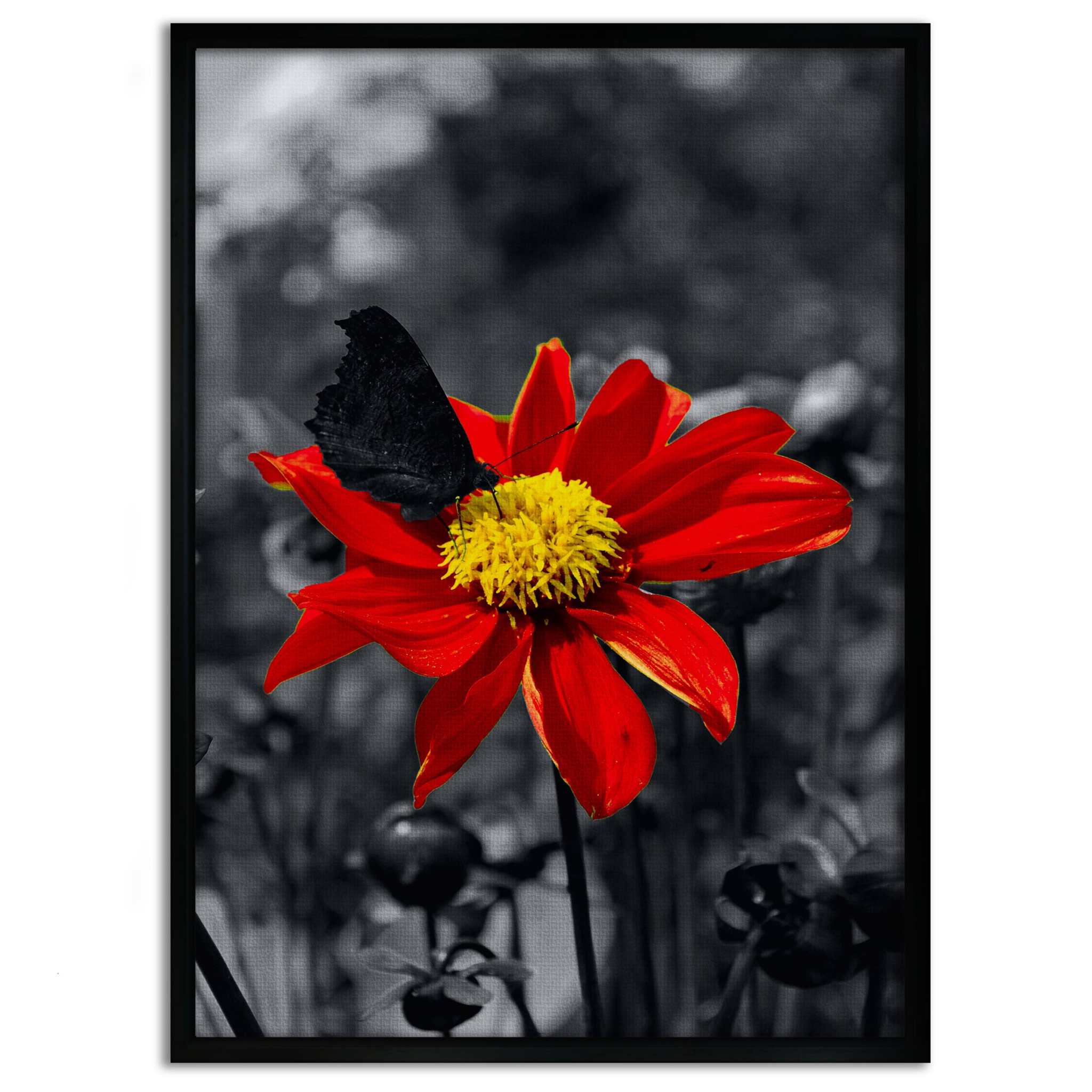 Red Flower - Leinwandbild Landschaft SimpleCanvas Canvas