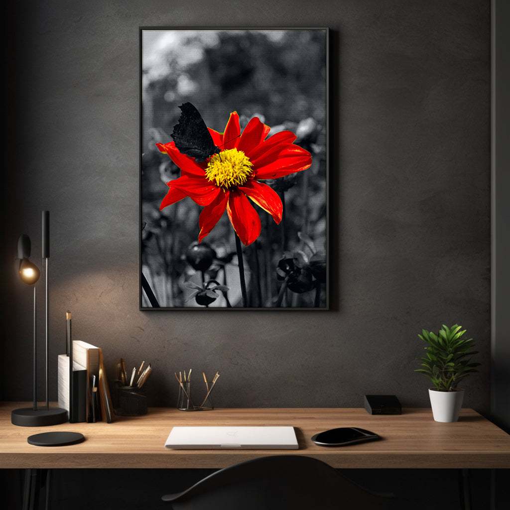 Red Flower - Leinwandbild Landschaft SimpleCanvas Canvas