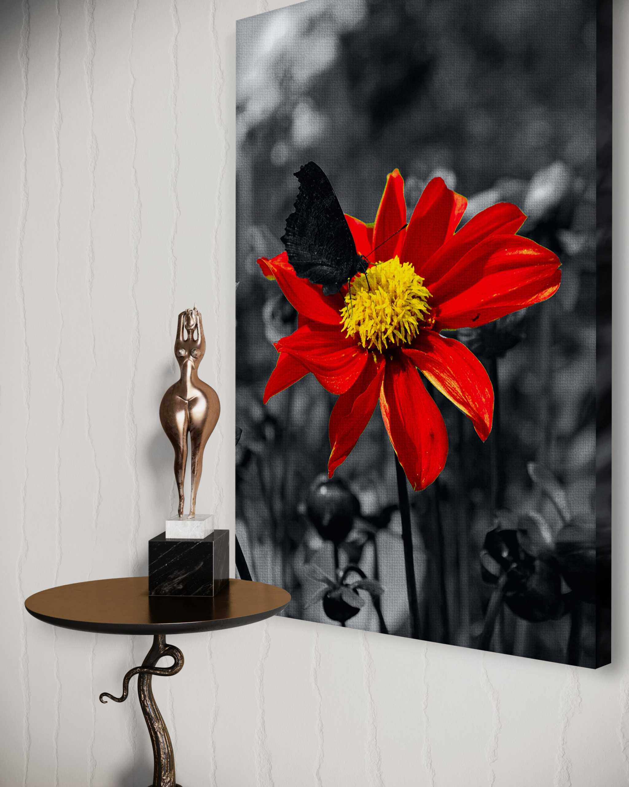 Red Flower - Leinwandbild Landschaft SimpleCanvas Canvas