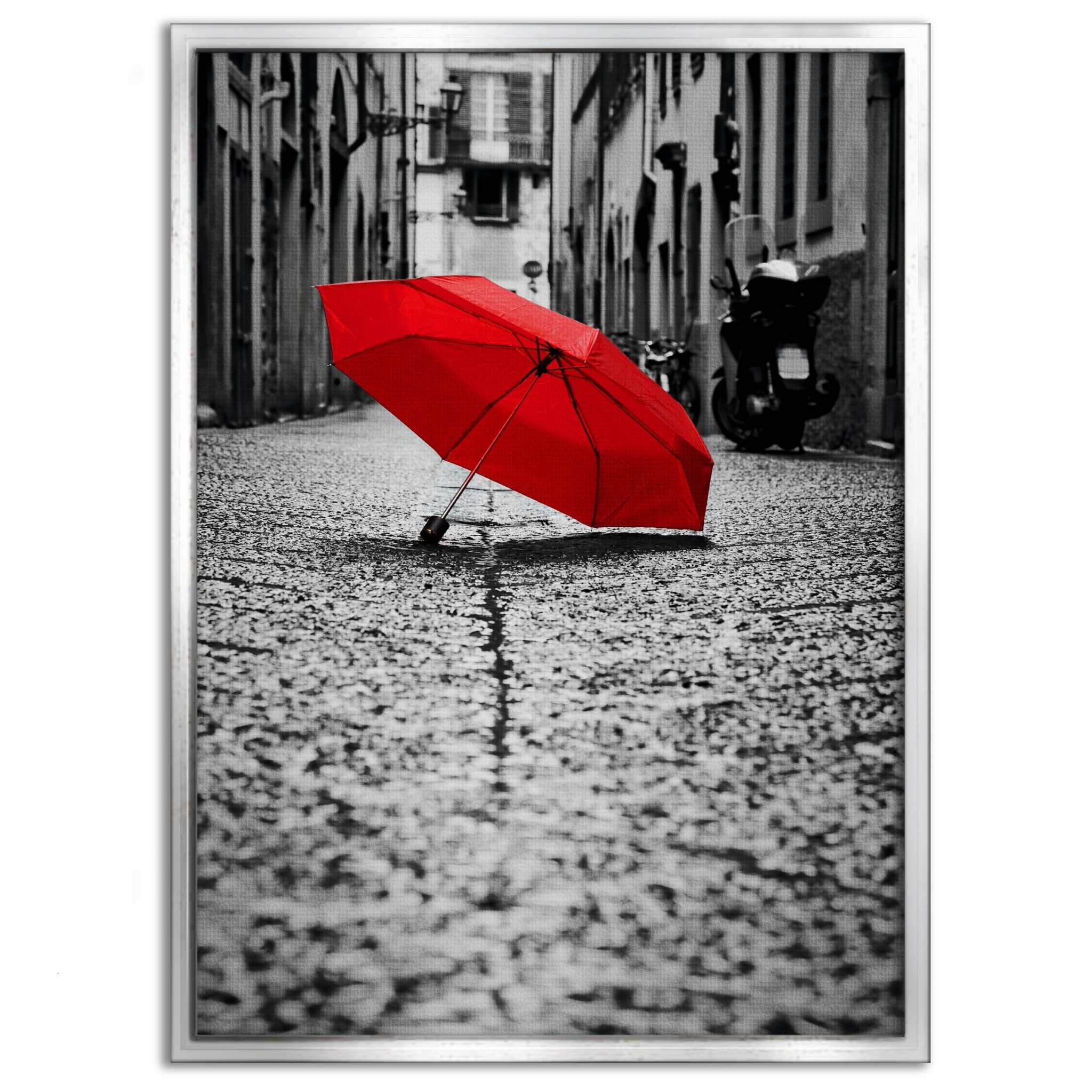 Red Umbrella - Leinwandbild Landschaft SimpleCanvas Canvas