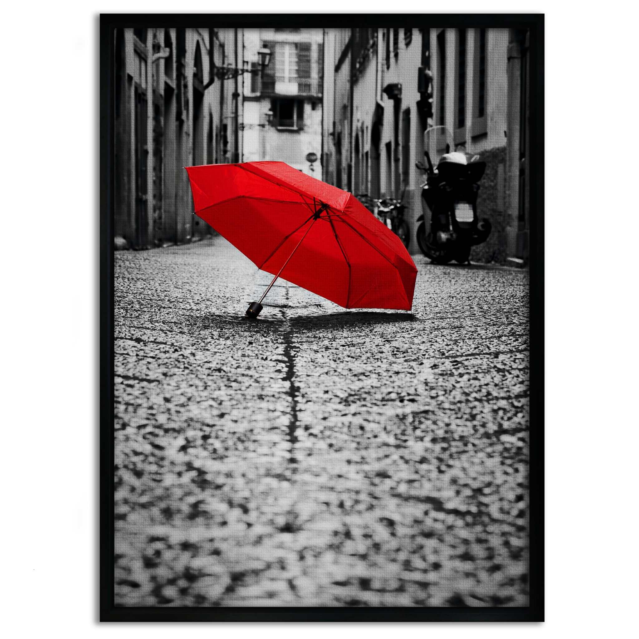 Red Umbrella - Leinwandbild Landschaft SimpleCanvas Canvas