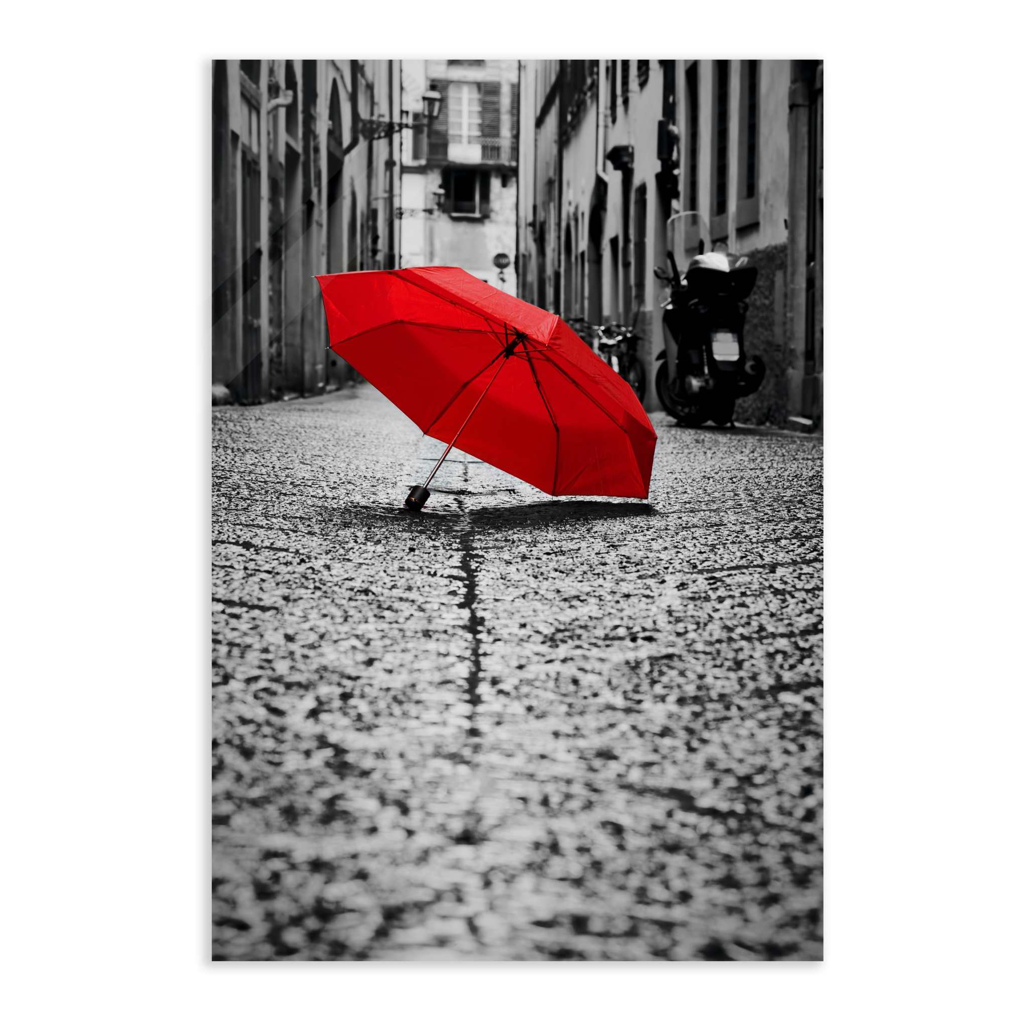 Red Umbrella - Leinwandbild Landschaft SimpleCanvas Canvas