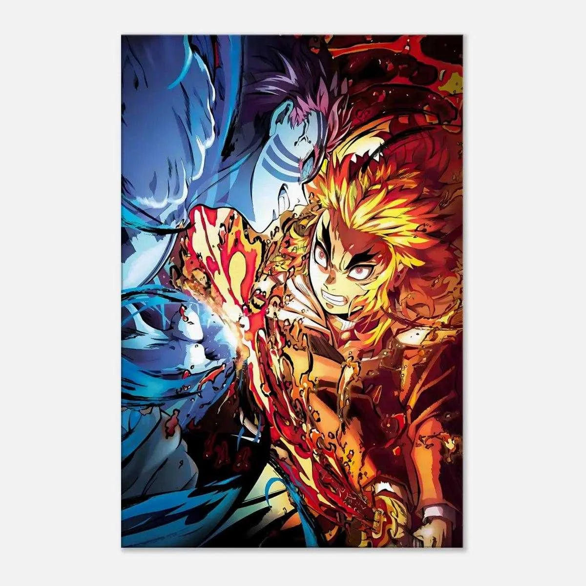 Rengoku vs. Akaza - Anime Leinwandbild - - anime canvas anime wallart anime wandbild canvas cars wall art Foto auf Leinwand Home Decor leinwandbilder leinwandbilder luxuriös leinwandbilder motivation leinwanddeko luxury canvas luxury wall art mindset canvas pop art wall art wandbilder