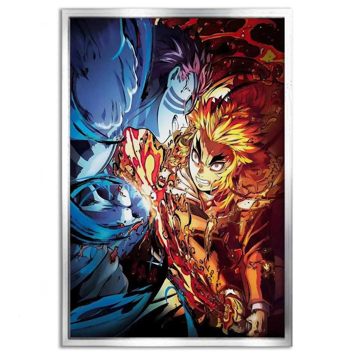 Rengoku vs. Akaza - Anime Leinwandbild SimpleCanvas Canvas