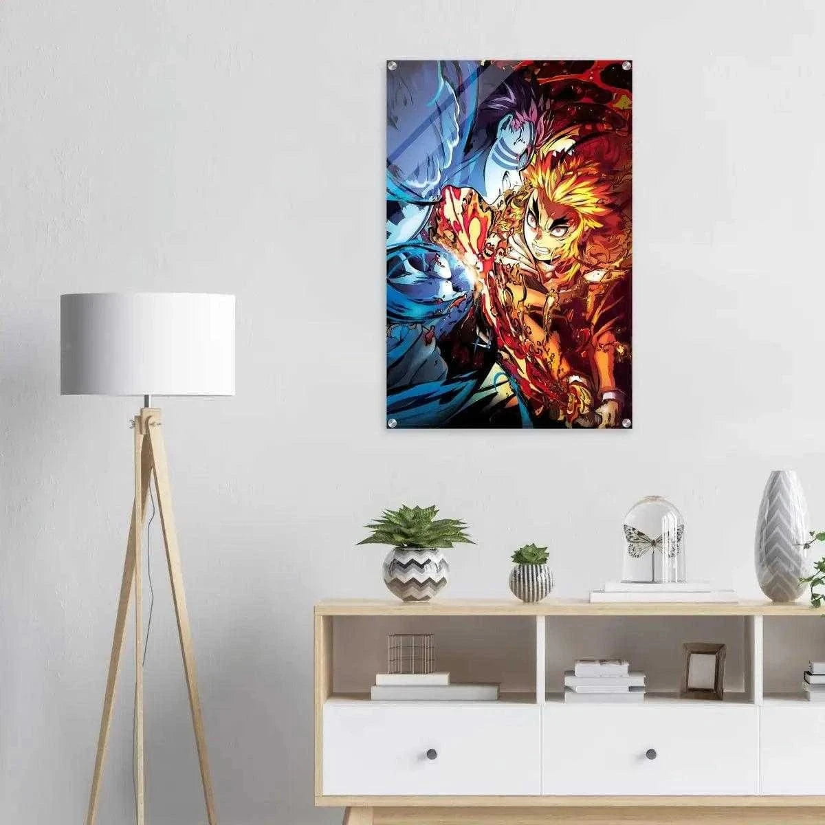Rengoku vs. Akaza - Anime Leinwandbild SimpleCanvas Canvas