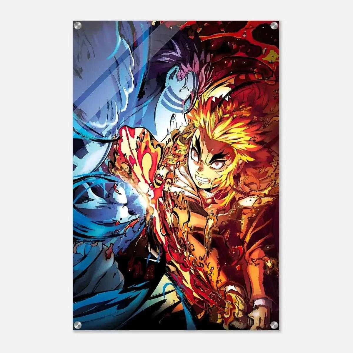 Rengoku vs. Akaza - Anime Leinwandbild SimpleCanvas Canvas