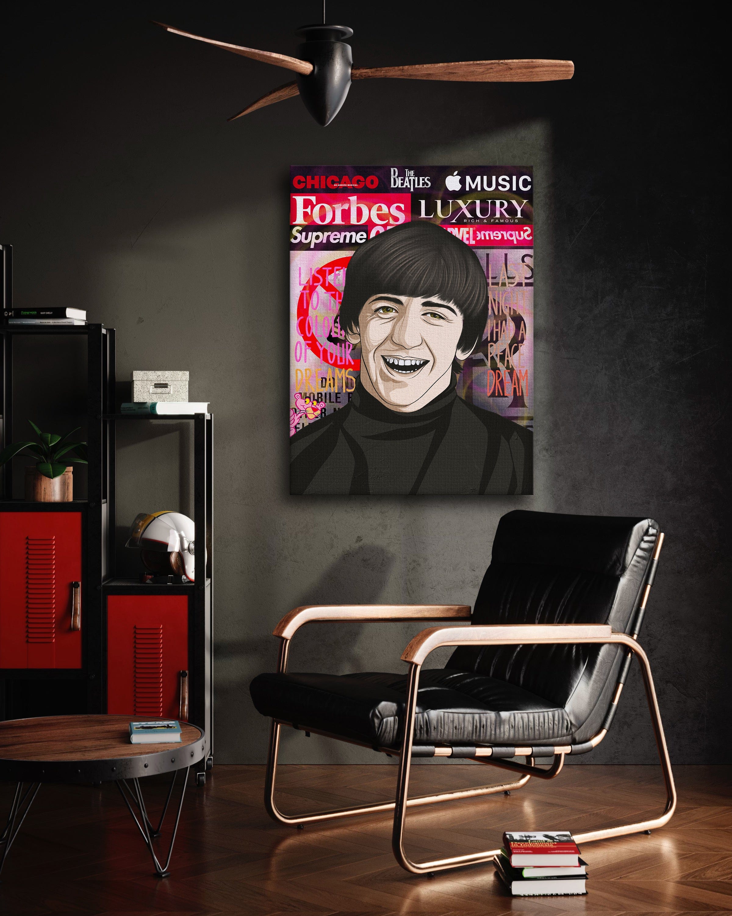 Ringo Starr - Leinwandbild Pop Art Mildwords Canvas