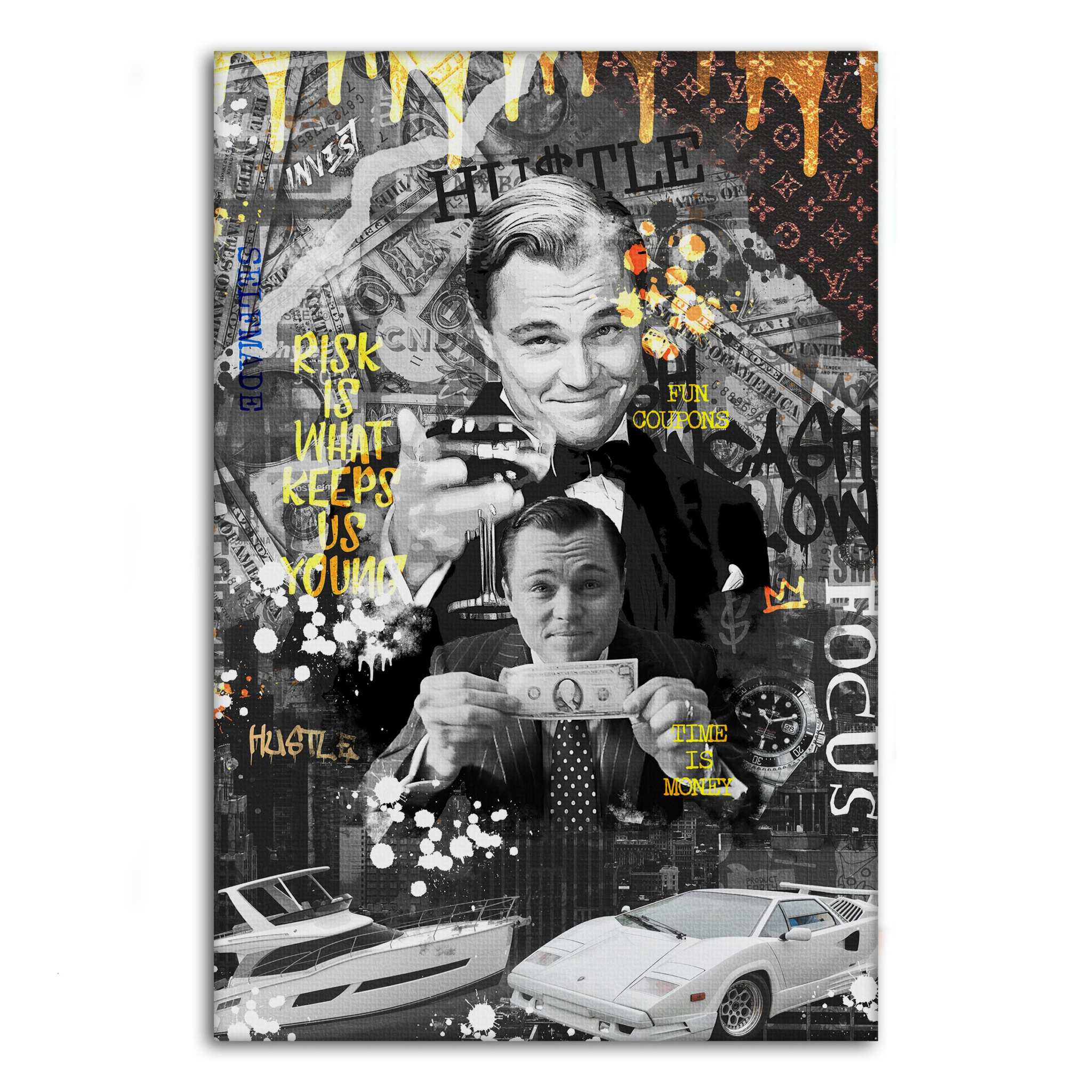 Risk is ... - Leinwandbild Motivation SimpleCanvas Canvas