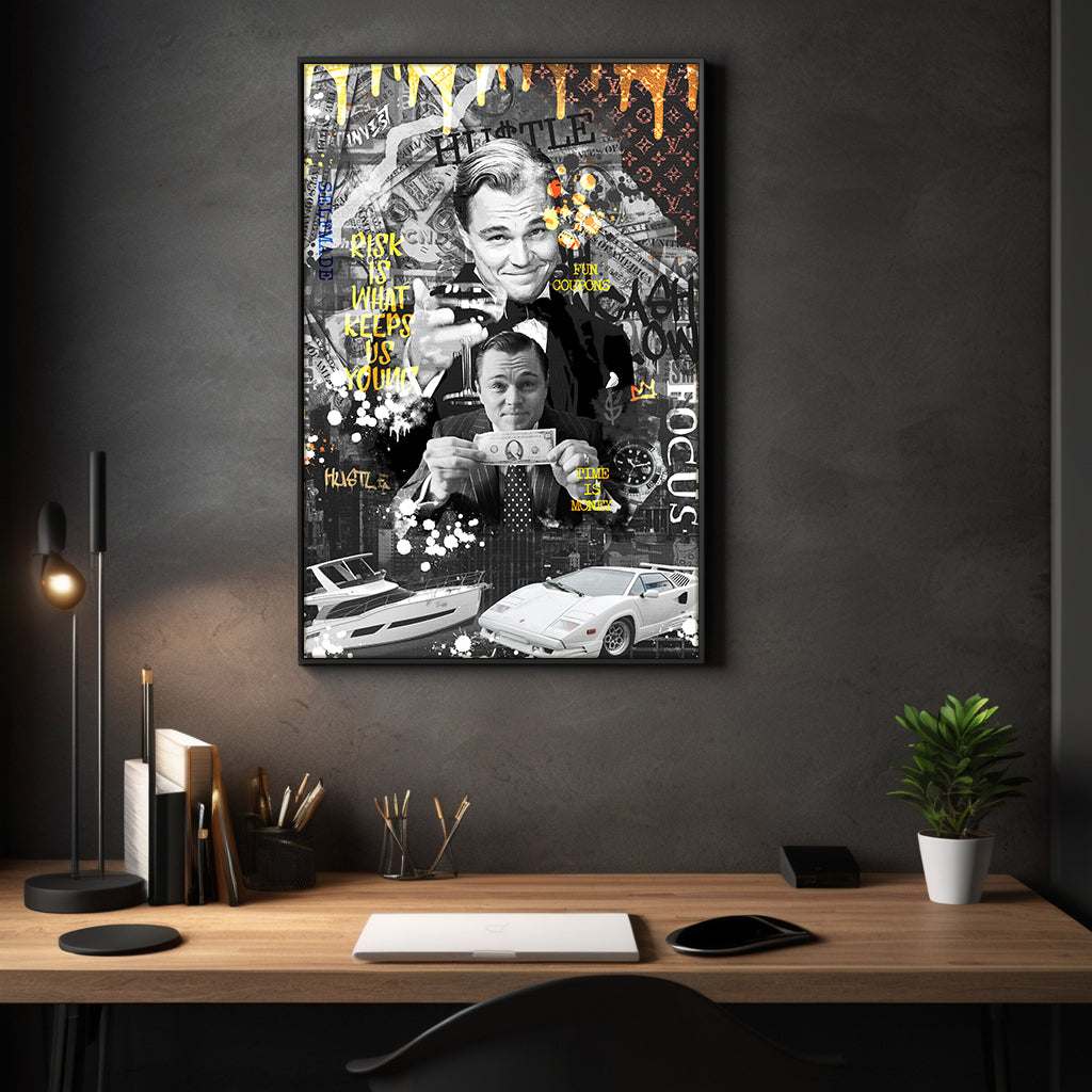 Risk is ... - Leinwandbild Motivation SimpleCanvas Canvas