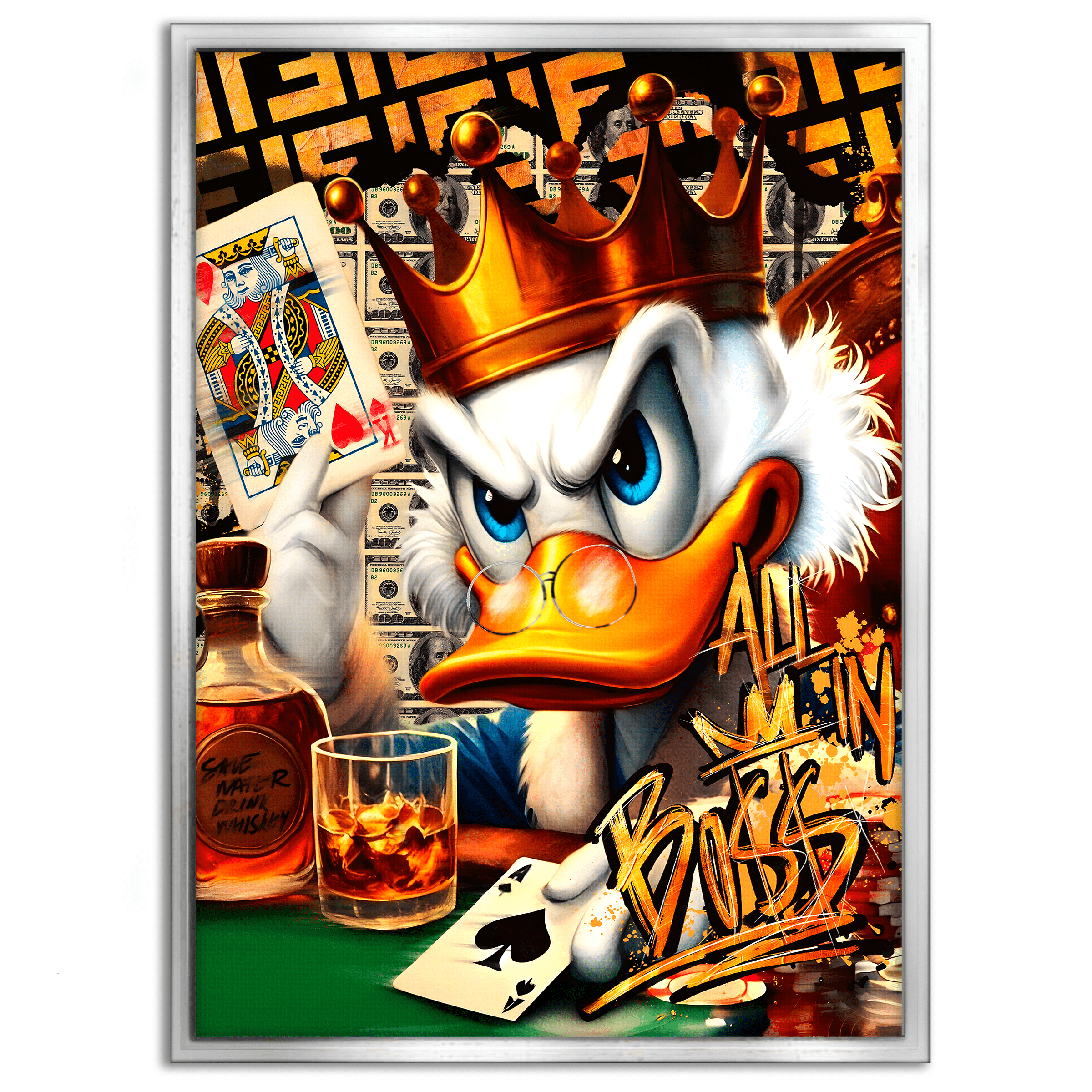 Save Water drink Whiskey - Leinwandbild Pop Art / Motivation SimpleCanvas Canvas