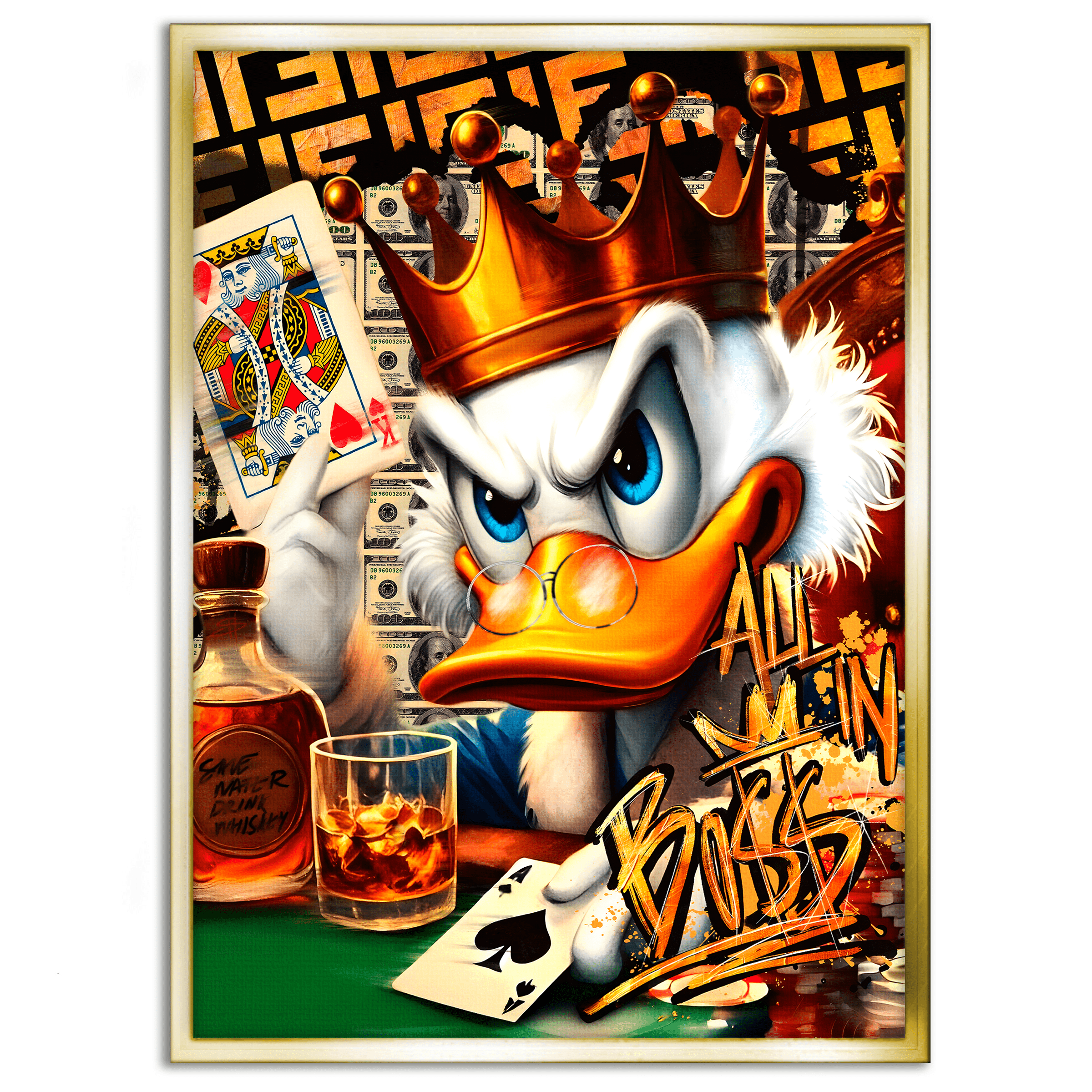 Save Water drink Whiskey - Leinwandbild Pop Art / Motivation SimpleCanvas Canvas