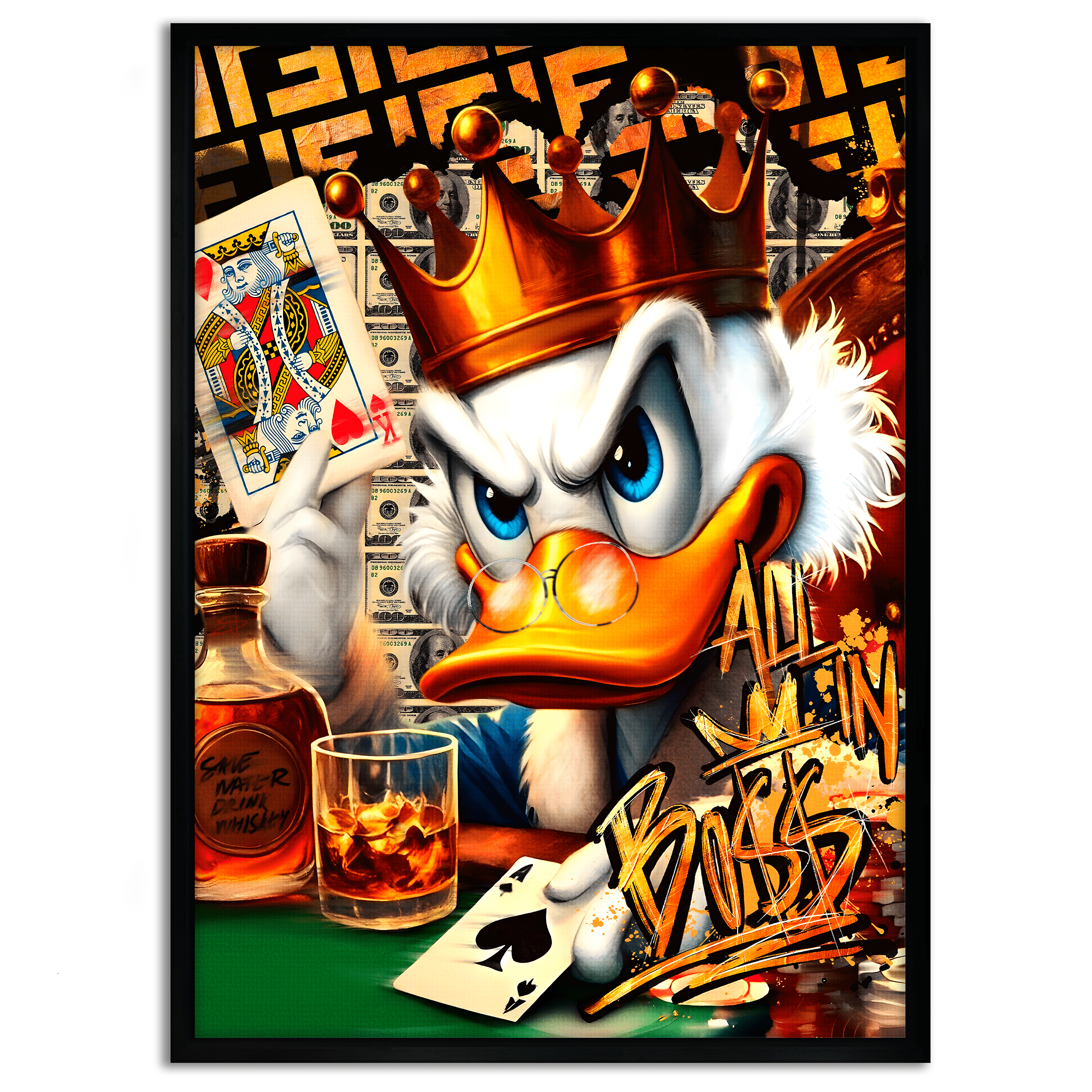 Save Water drink Whiskey - Leinwandbild Pop Art / Motivation SimpleCanvas Canvas