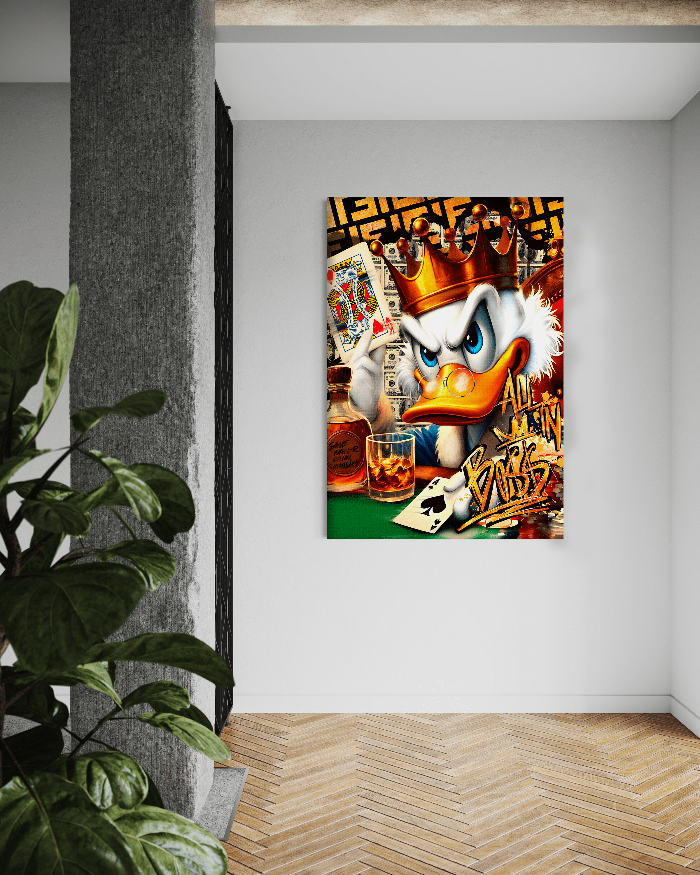 Save Water drink Whiskey - Leinwandbild Pop Art / Motivation SimpleCanvas Canvas