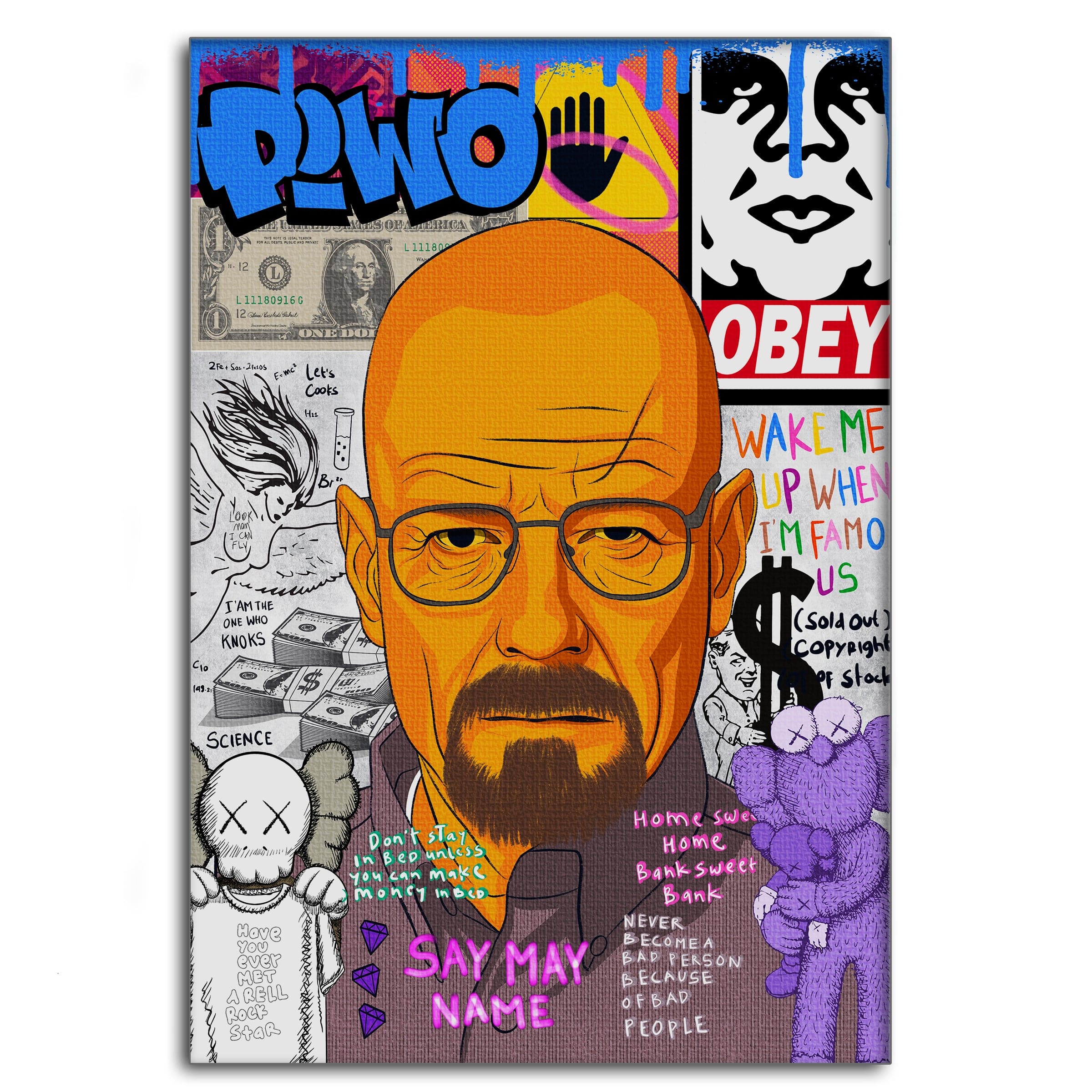 Say my Name Walter - Leinwandbild Pop Art Mildwords Canvas
