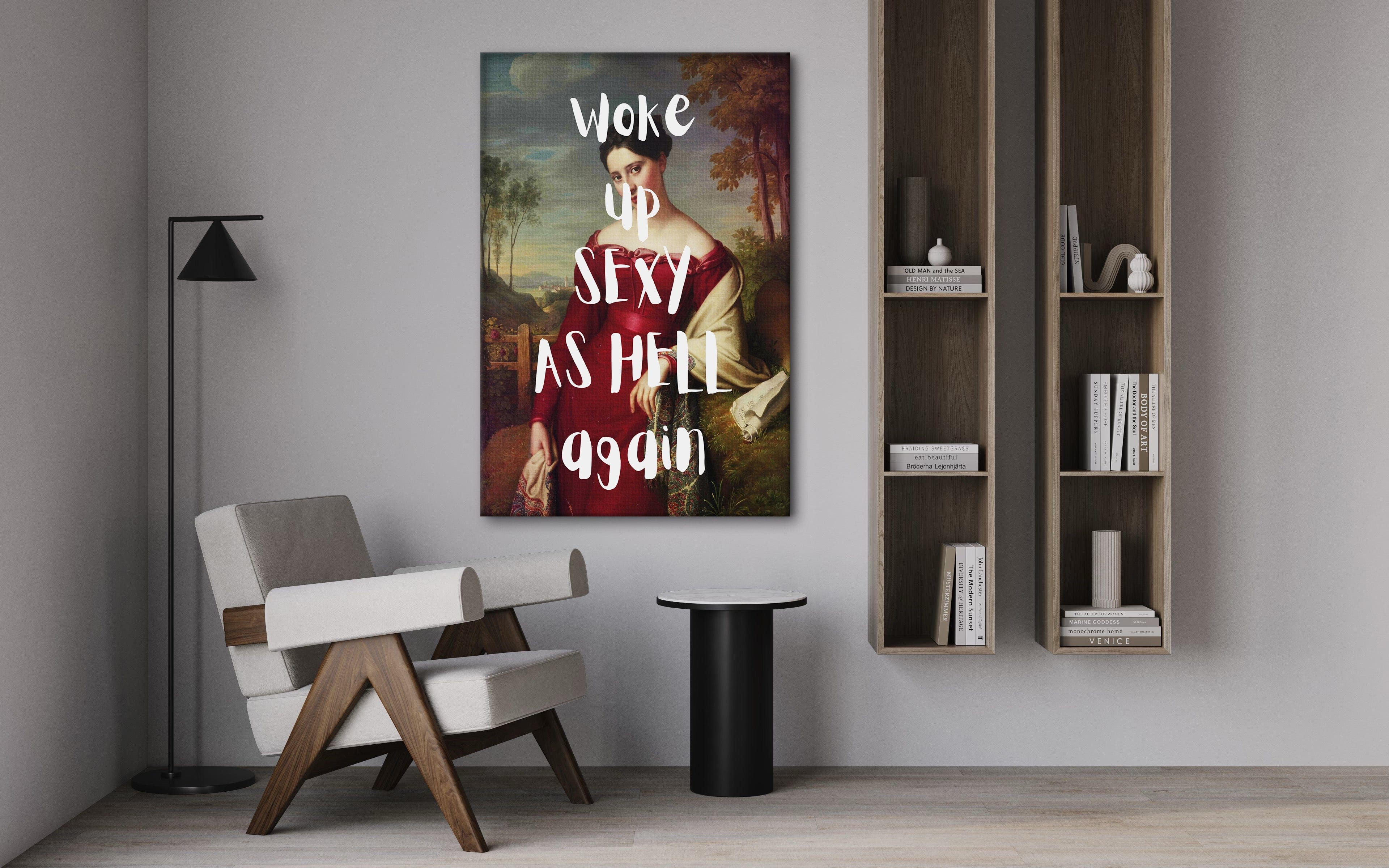 Sexy as hell - Leinwandbild Quotes SimpleCanvas Canvas