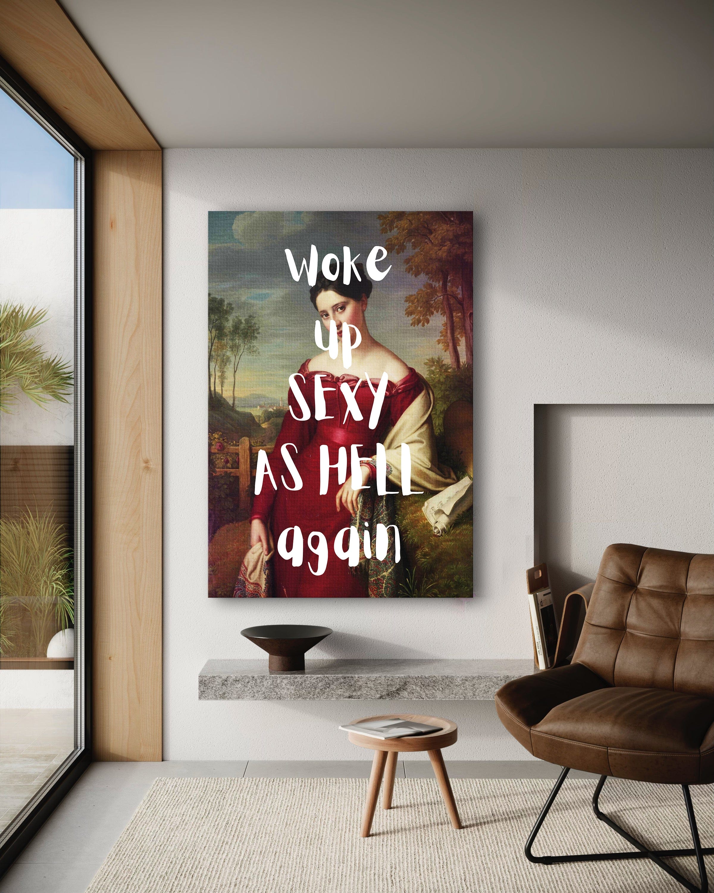 Sexy as hell - Leinwandbild Quotes SimpleCanvas Canvas