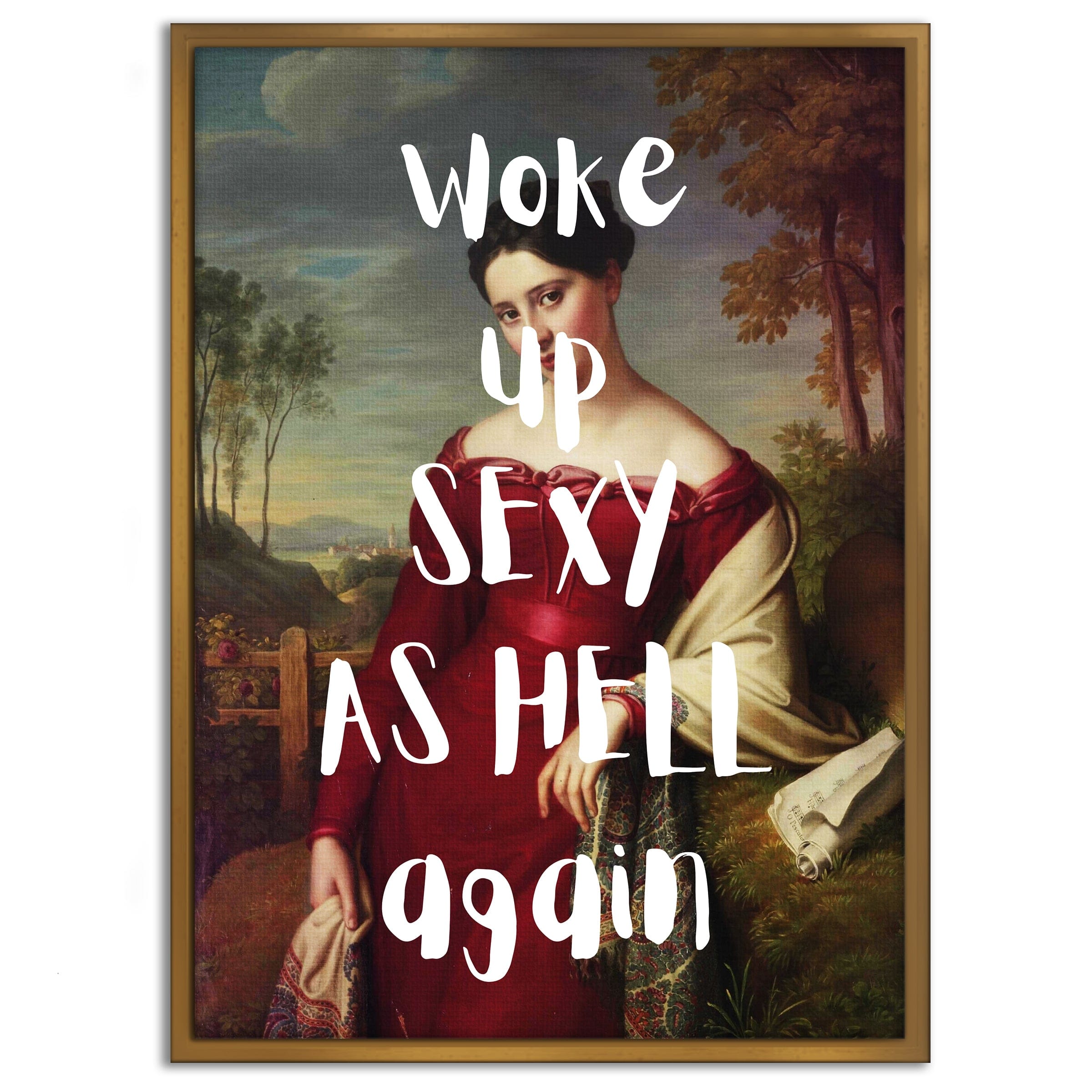 Sexy as hell - Leinwandbild Quotes SimpleCanvas Canvas