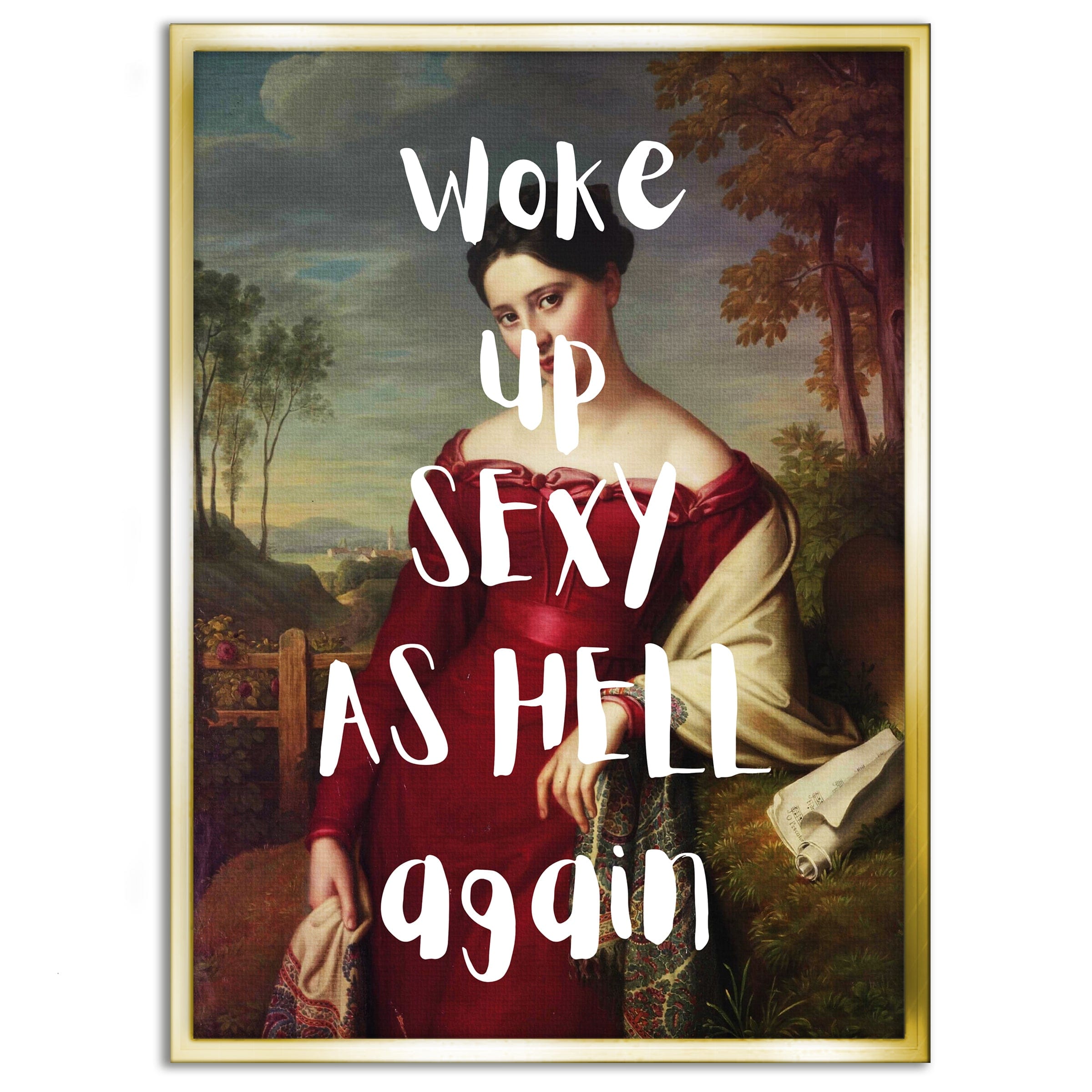 Sexy as hell - Leinwandbild Quotes SimpleCanvas Canvas