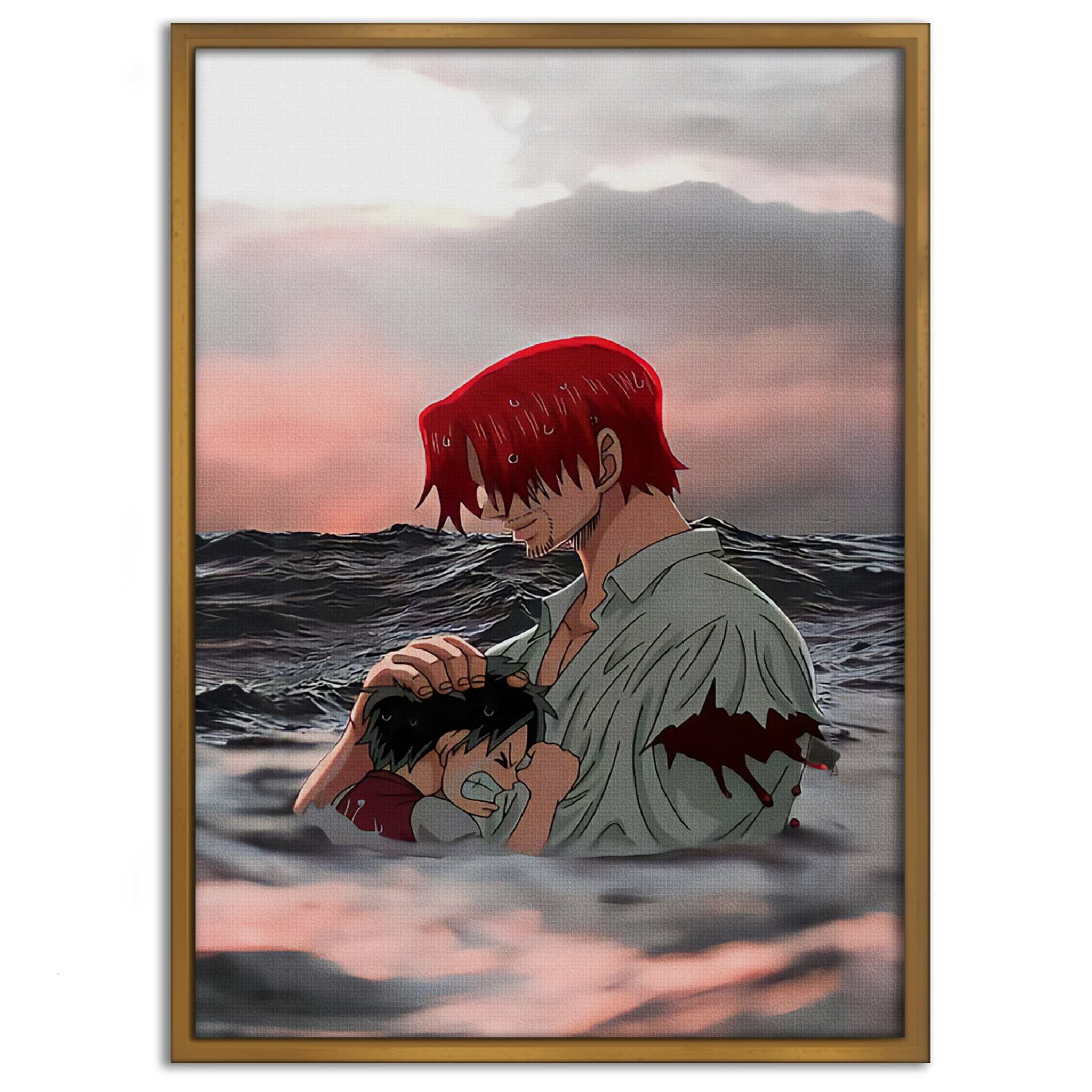 Shanks & Luffy - One Piece - Anime Leinwandbild SimpleCanvas Canvas