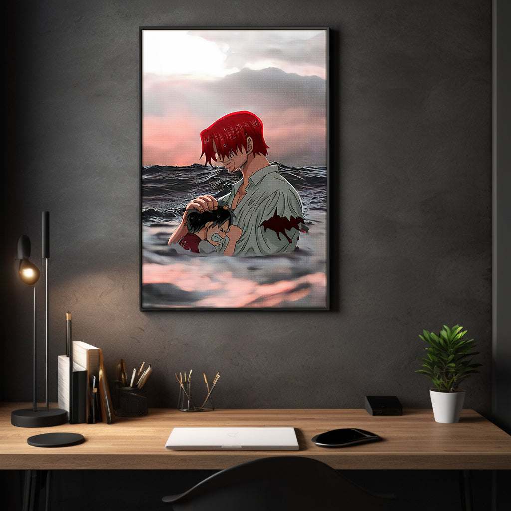 Shanks & Luffy - One Piece - Anime Leinwandbild SimpleCanvas Canvas