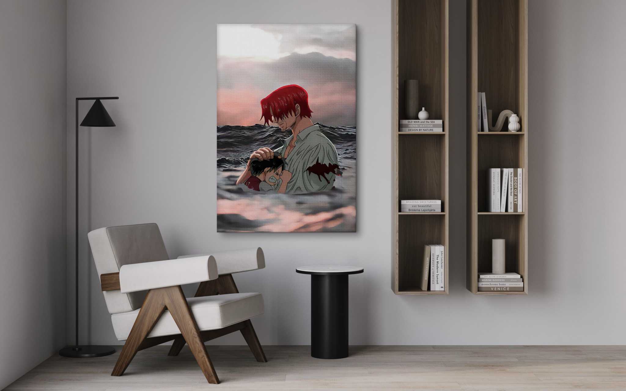 Shanks & Luffy - One Piece - Anime Leinwandbild SimpleCanvas Canvas